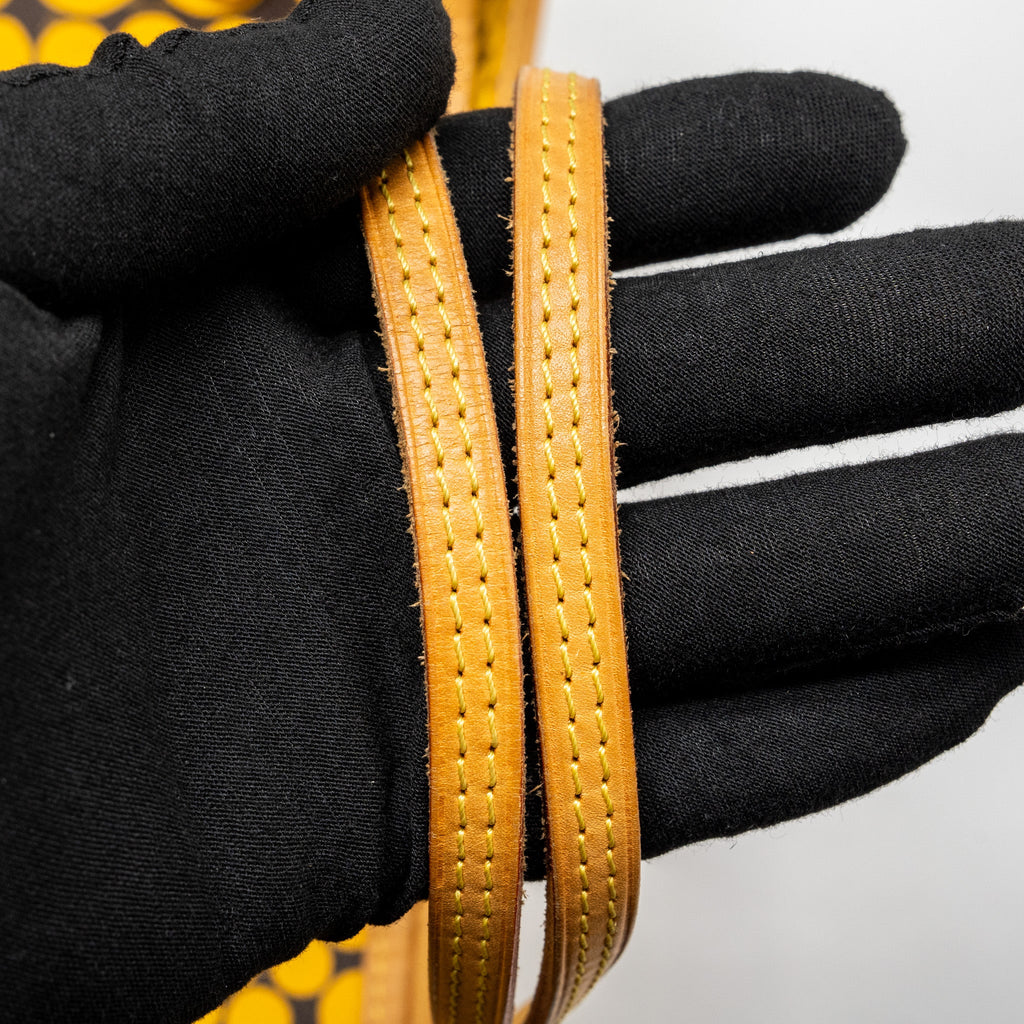 LOUIS VUITTON X YAYOI KUSAM NEVERFULL MM MONOGRAM CANVAS / YELLOW GHW