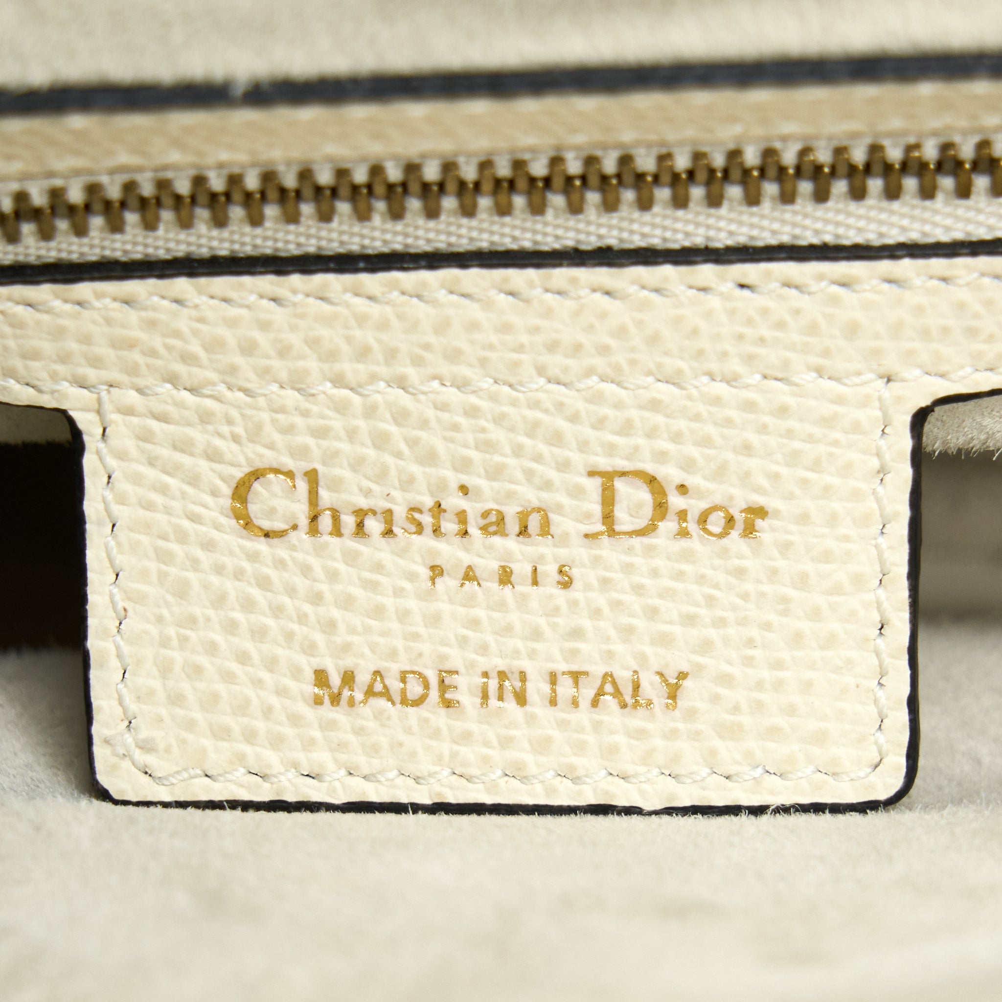 DIOR MEDIUM SADDLE BAG CALFSKIN WHITE GHW