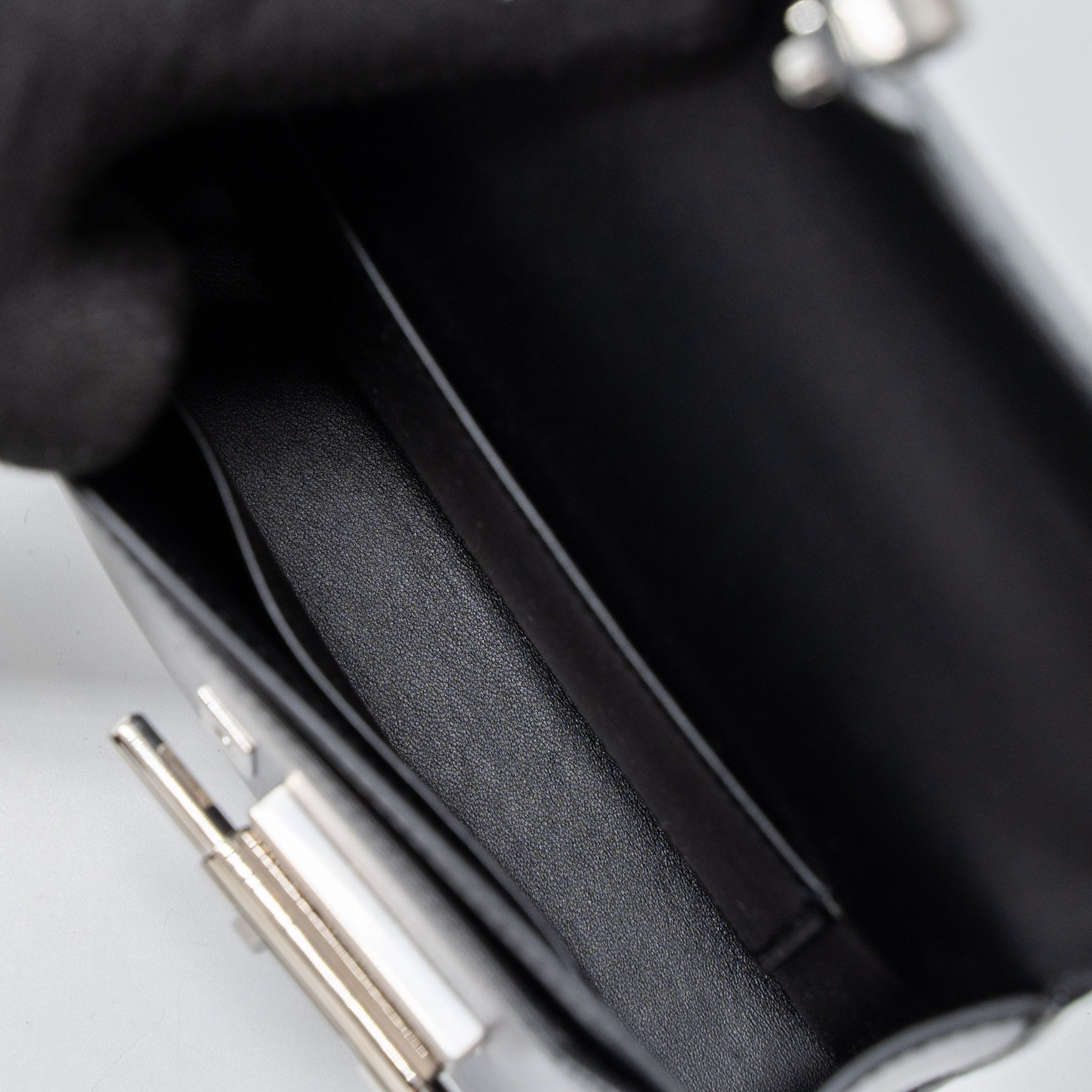 HERMES MINI VERROU BOX BLACK SHW