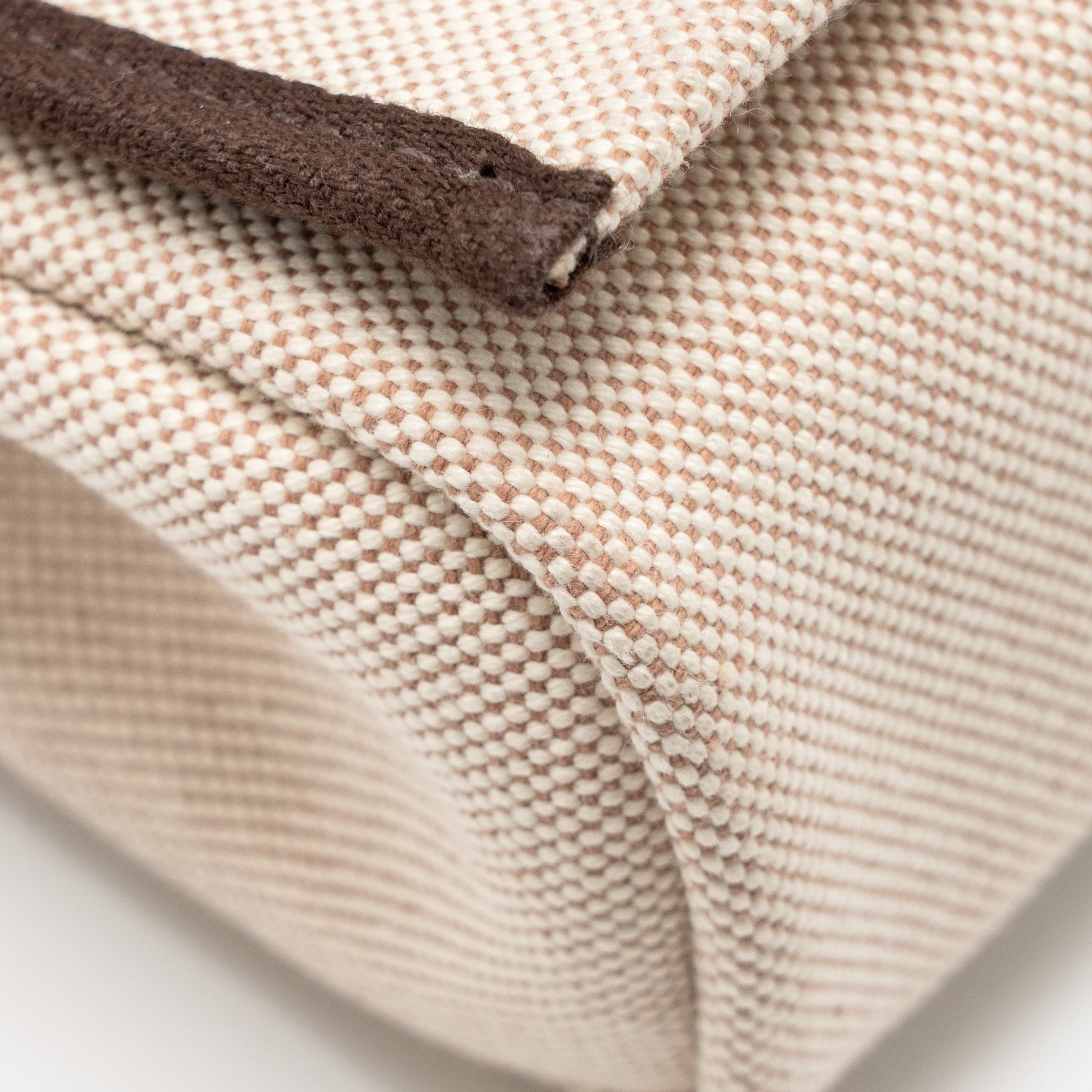 HERMES HERBAGMINI CANVAS/HUNTER LEATHER ECRU-BEIGE/EBENE GHW