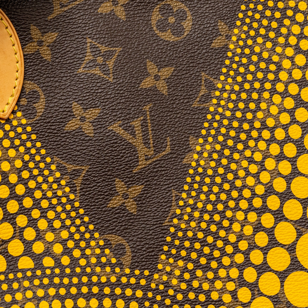 LOUIS VUITTON X YAYOI KUSAM NEVERFULL MM MONOGRAM CANVAS / YELLOW GHW