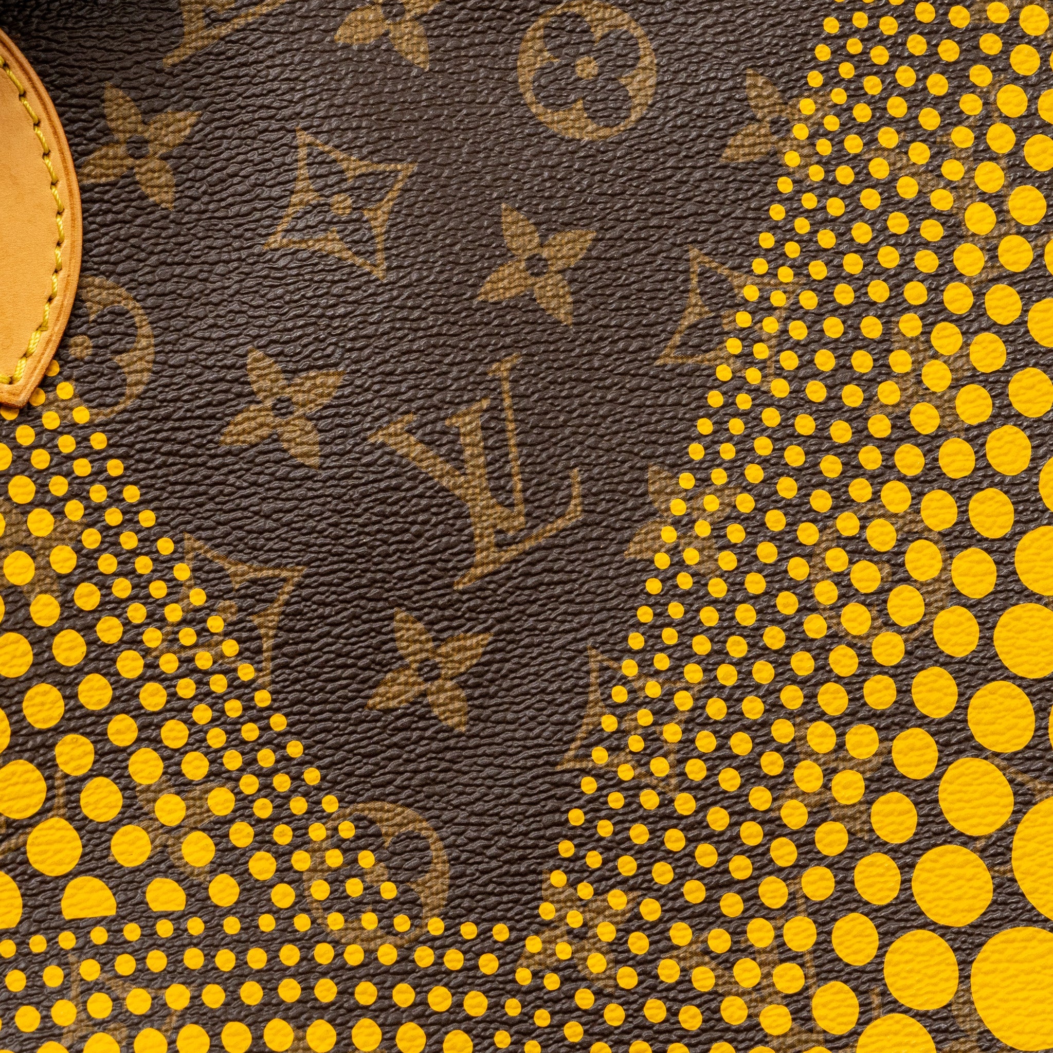 LOUIS VUITTON X YAYOI KUSAM NEVERFULL MM MONOGRAM CANVAS / YELLOW GHW