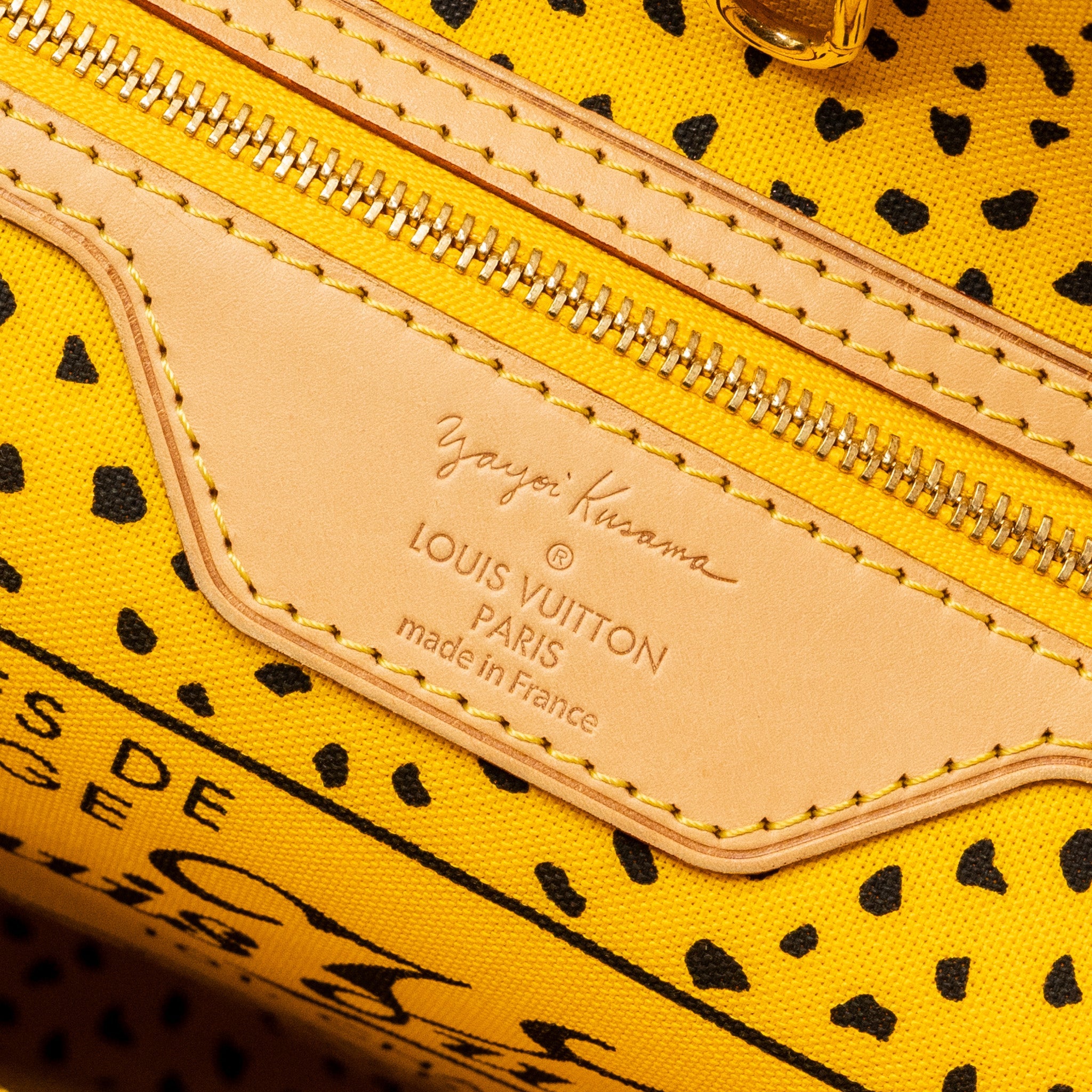 LOUIS VUITTON X YAYOI KUSAM NEVERFULL MM MONOGRAM CANVAS / YELLOW GHW