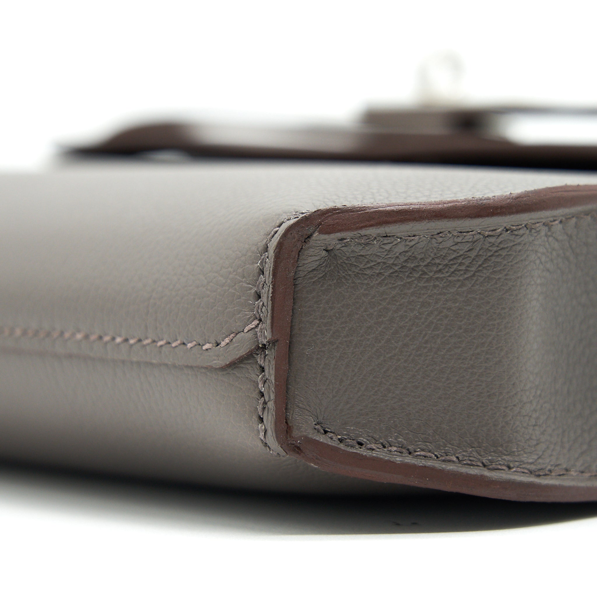 HERMES POUCHETTE KELLY DEPENCHES 25 VEAU EVERCOLOUR 8F GRIS ETAIN SHW