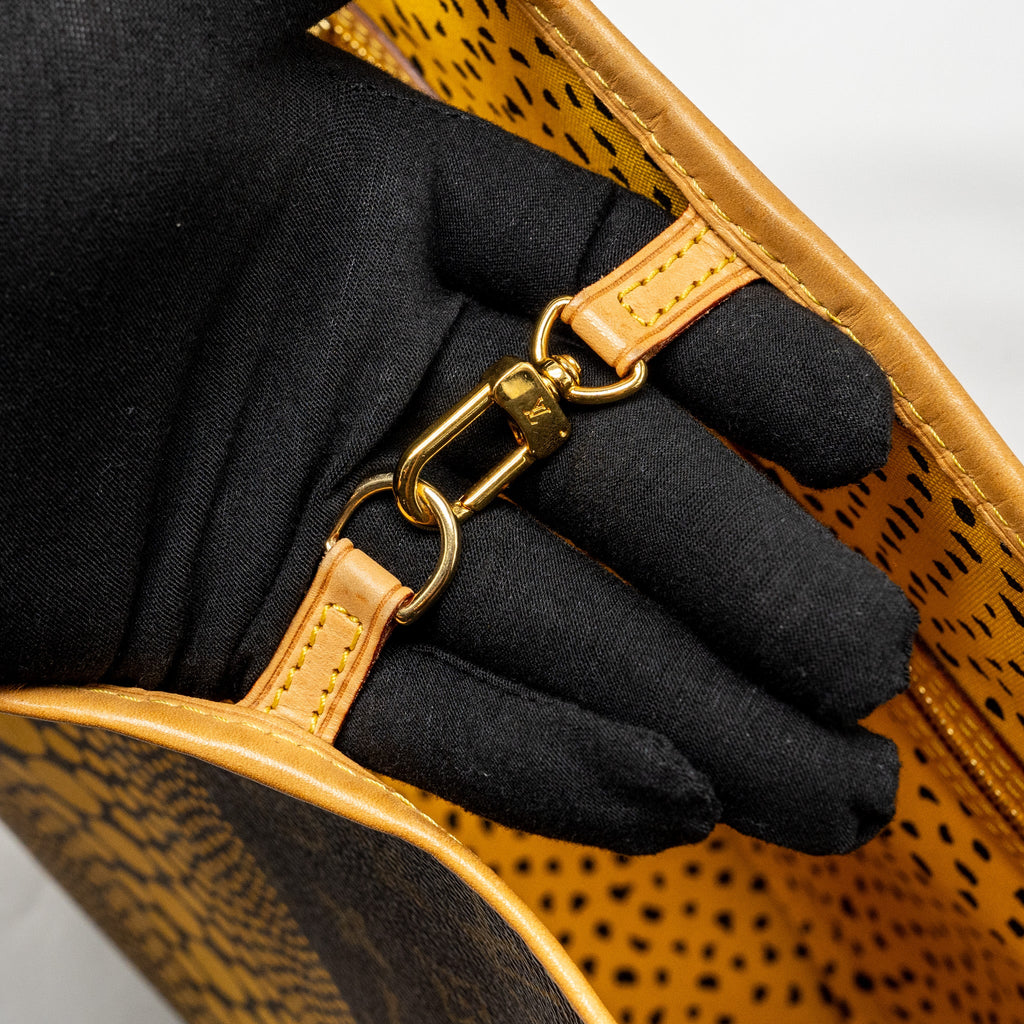 LOUIS VUITTON X YAYOI KUSAM NEVERFULL MM MONOGRAM CANVAS / YELLOW GHW
