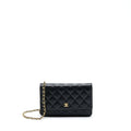 CHANEL CLASSIC WALLET ON CHAIN CAVIAR BLACK GHW (MICROCHIP)