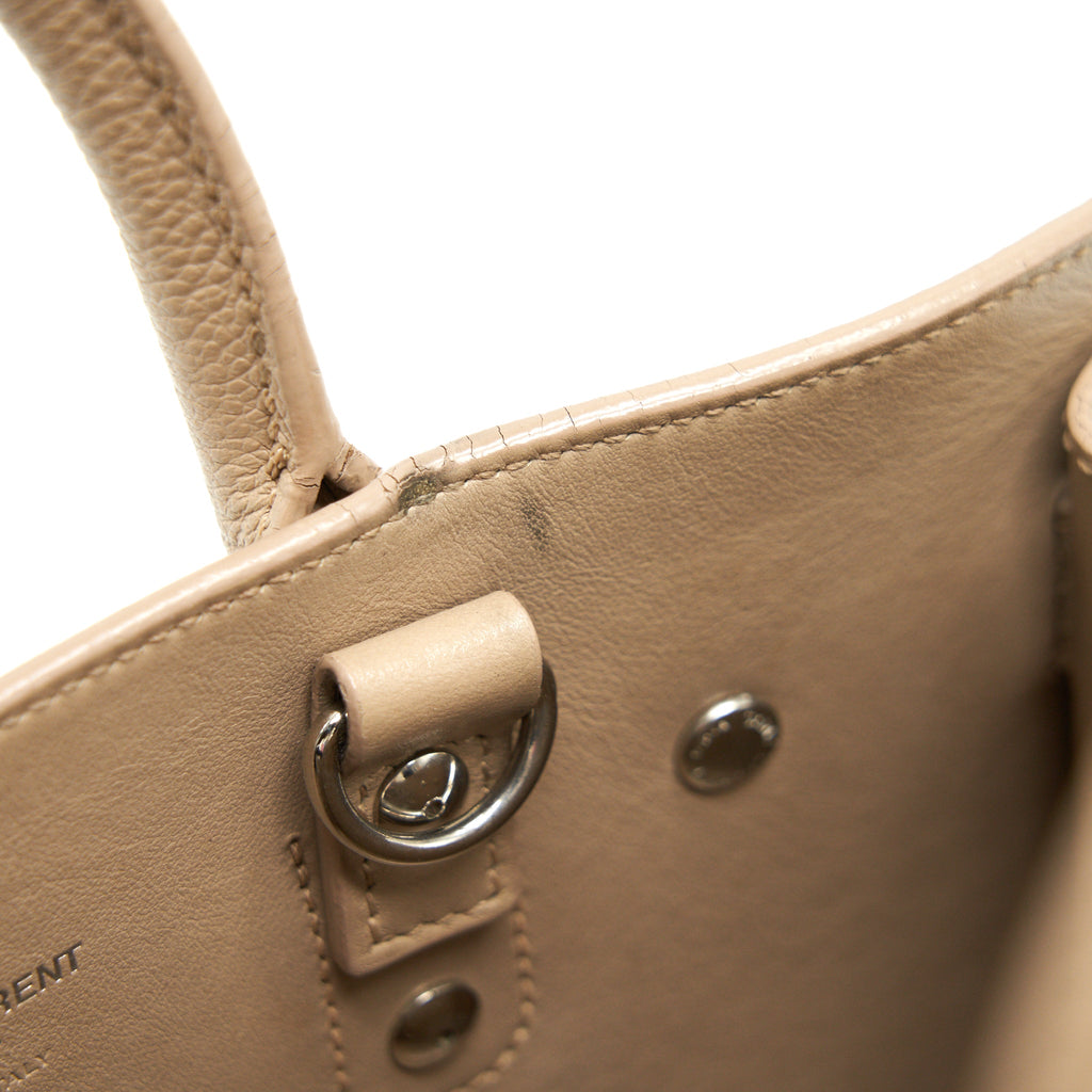 SAINT LAURENT SAC DE JOUR IN NANO SIZE BEIGE SHW