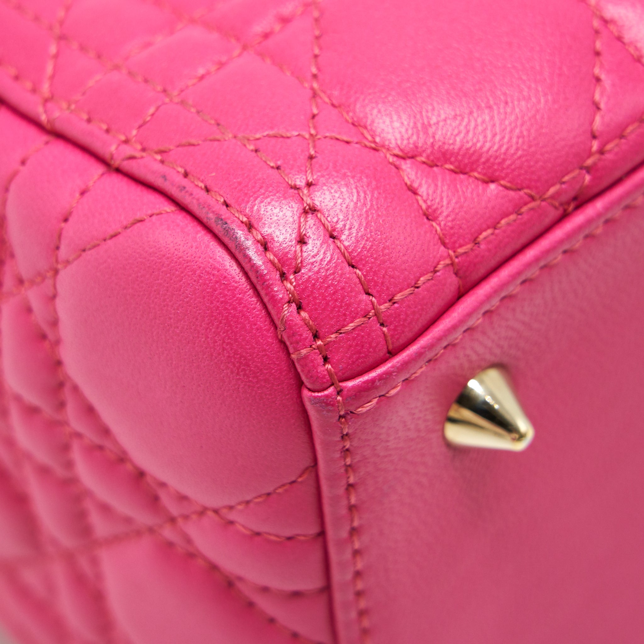 DIOR LADY DIOR BAG MEDIUM PINK GHW