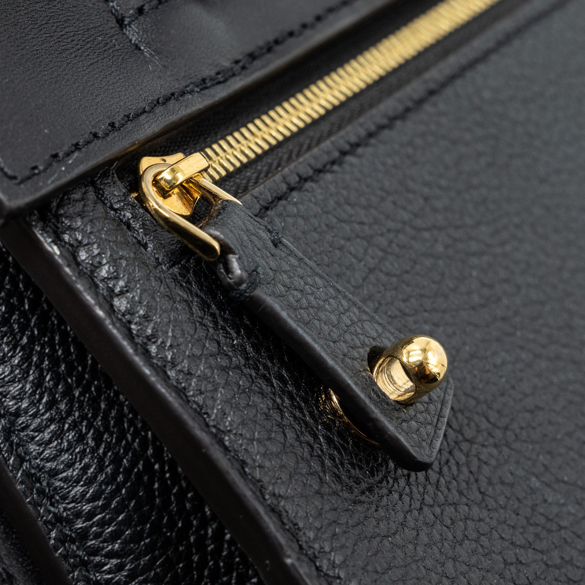 LOUIS VUITTON FLAP SHOULDER BAG CALFSKIN BLACK GHW