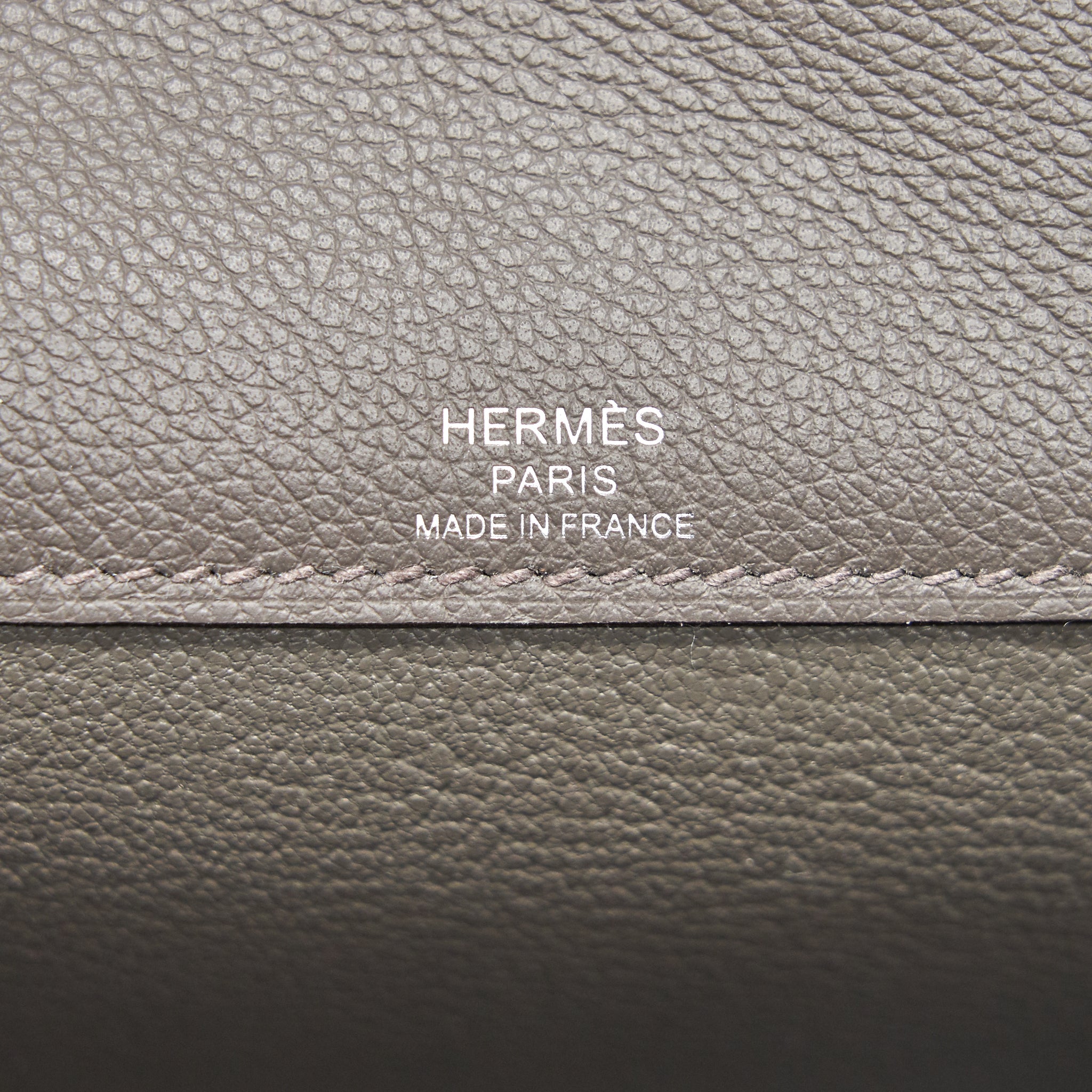 HERMES POUCHETTE KELLY DEPENCHES 25 VEAU EVERCOLOUR 8F GRIS ETAIN SHW