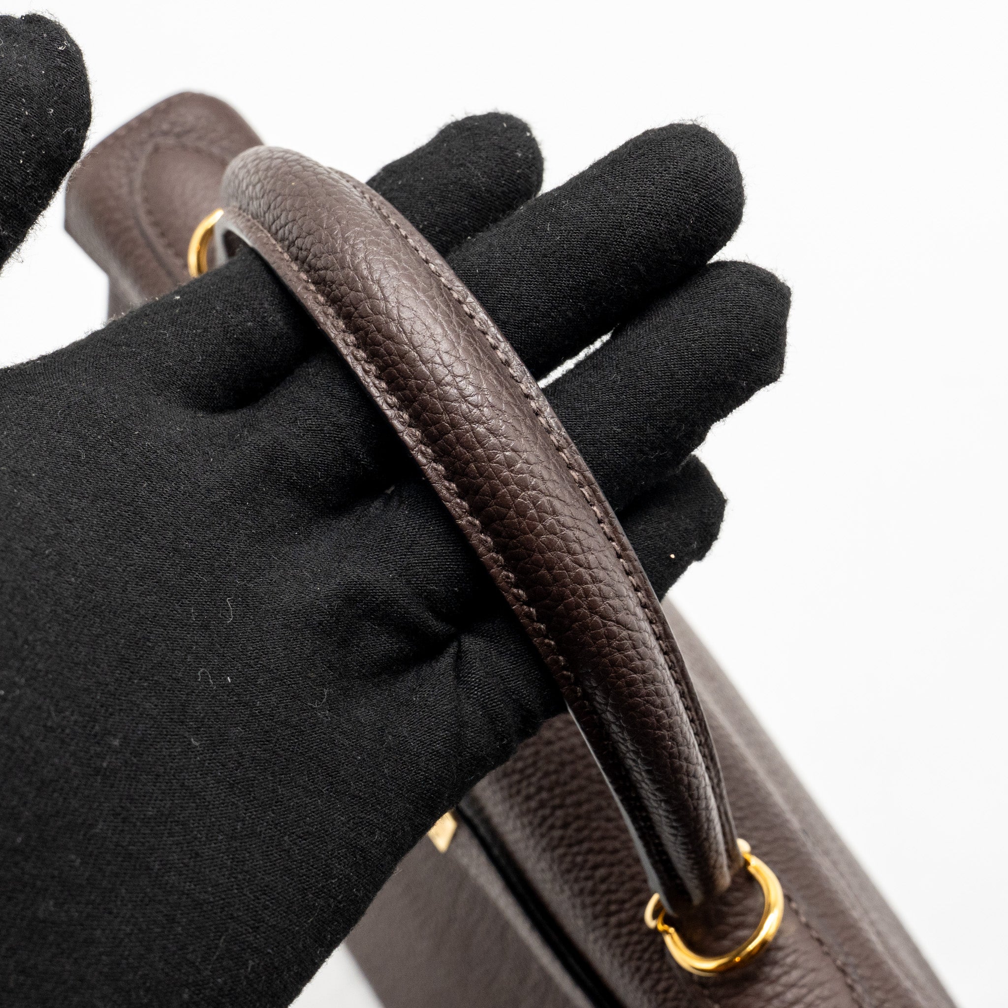 HERMES KELLY 28 TOGO CHOCOLATE GHW