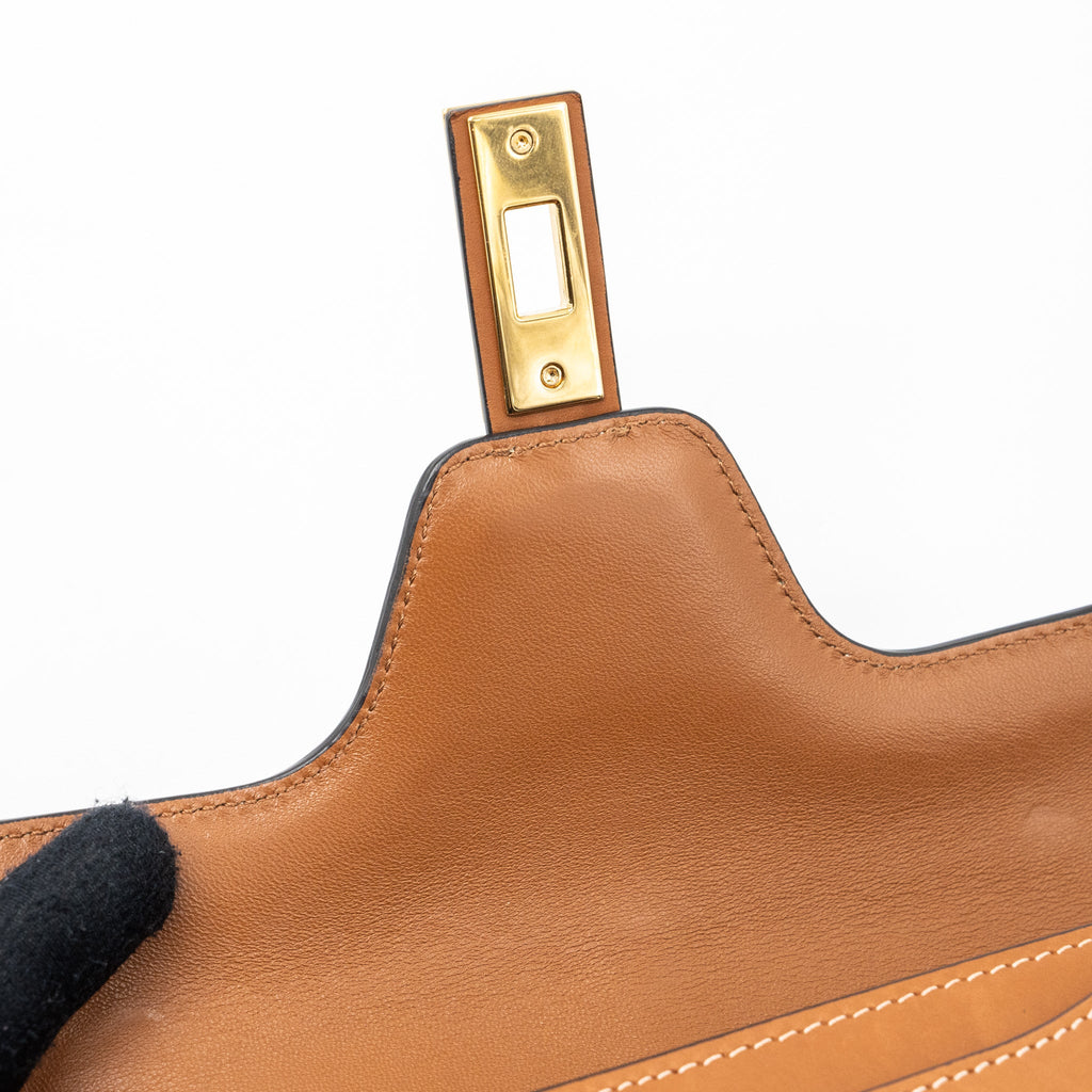 CELINE BESACE BAG CALFSKIN BROWN GHW