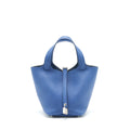 HERMES PICOTIN 18 LOCK BAG CLEMENCE BLUE AGATE SHW