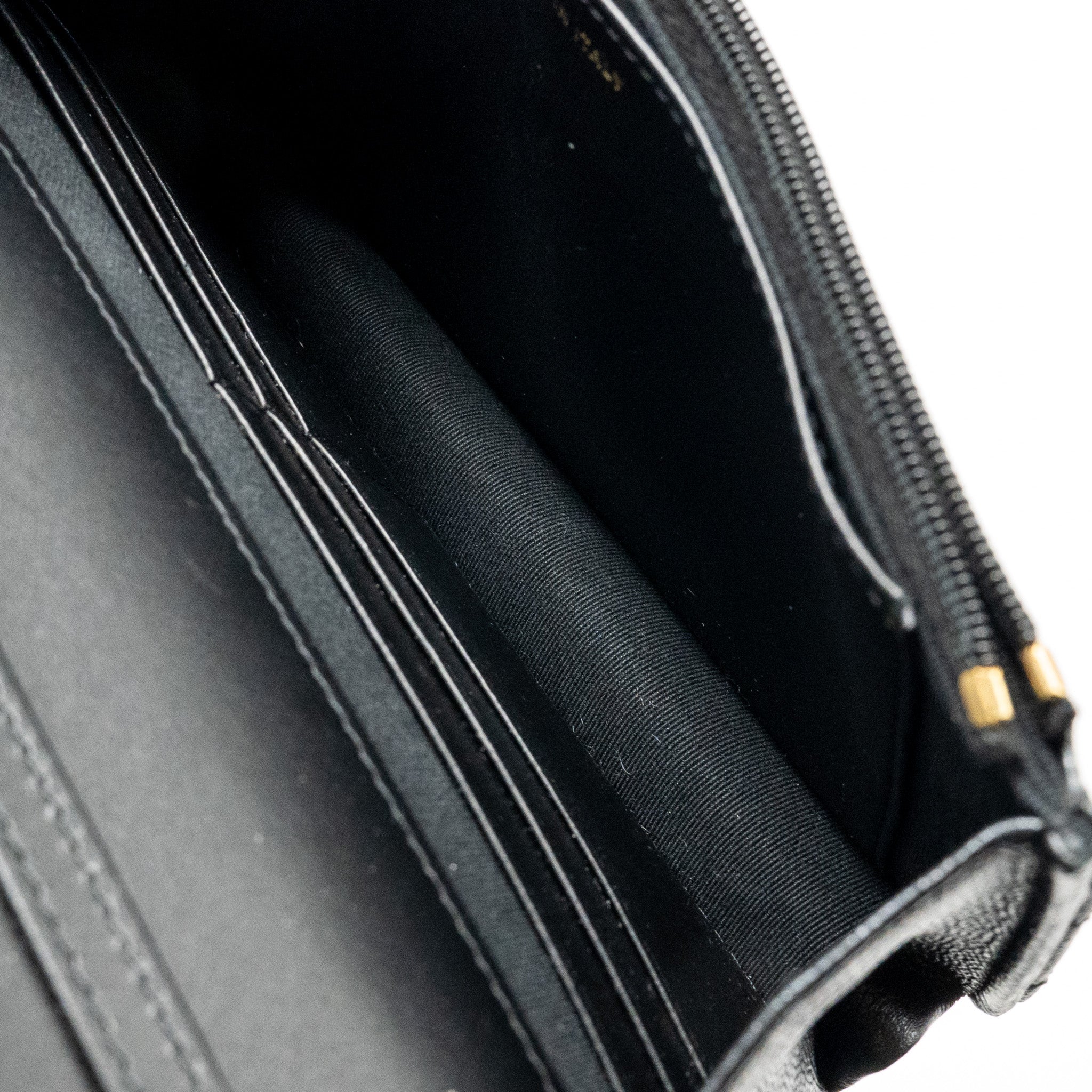CHANEL 23B WALLET ON CHAIN WITH ADJUSTABLE CHAIN CAVIAR BLACK GHW (MICROCHIP)