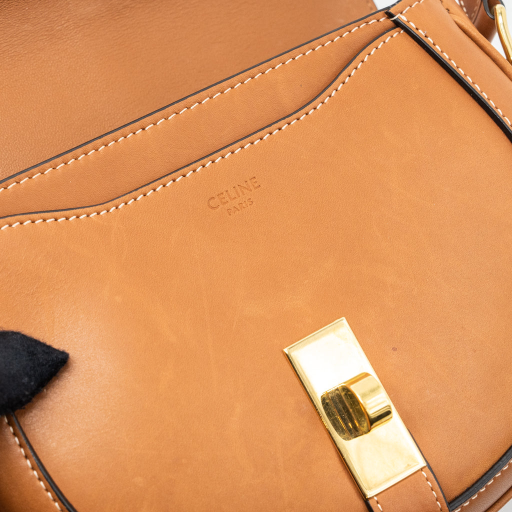 CELINE BESACE BAG CALFSKIN BROWN GHW