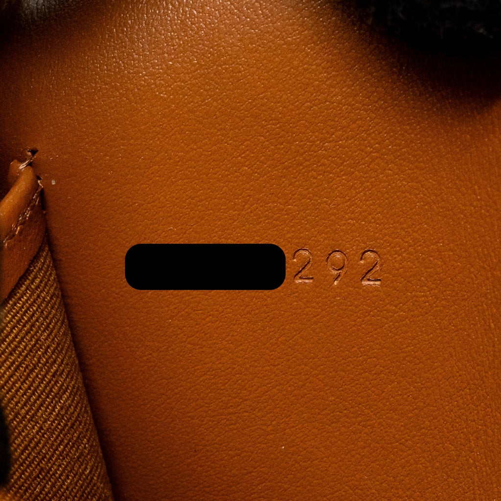 CELINE WALLET ON STRAP TRIOMPHE CANVAS / SMOOTH LAMBSKIN TAN GHW