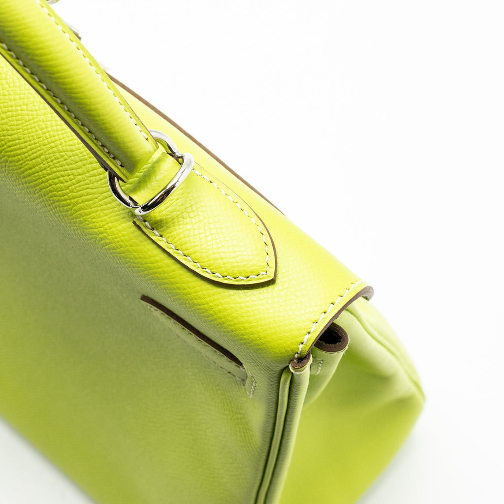 HERMES KELLY 32 EPSOM KIWI/OLIVE GREEN SHW