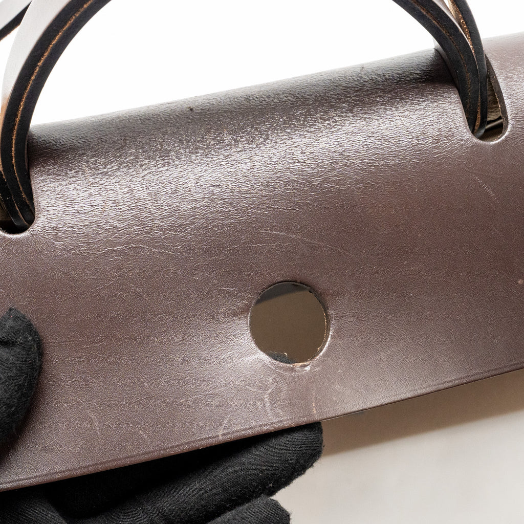 HERMES HERBAG ZIP 39 CANVAS/HUNTER LEATHER ETOUPE/EBENE SHW