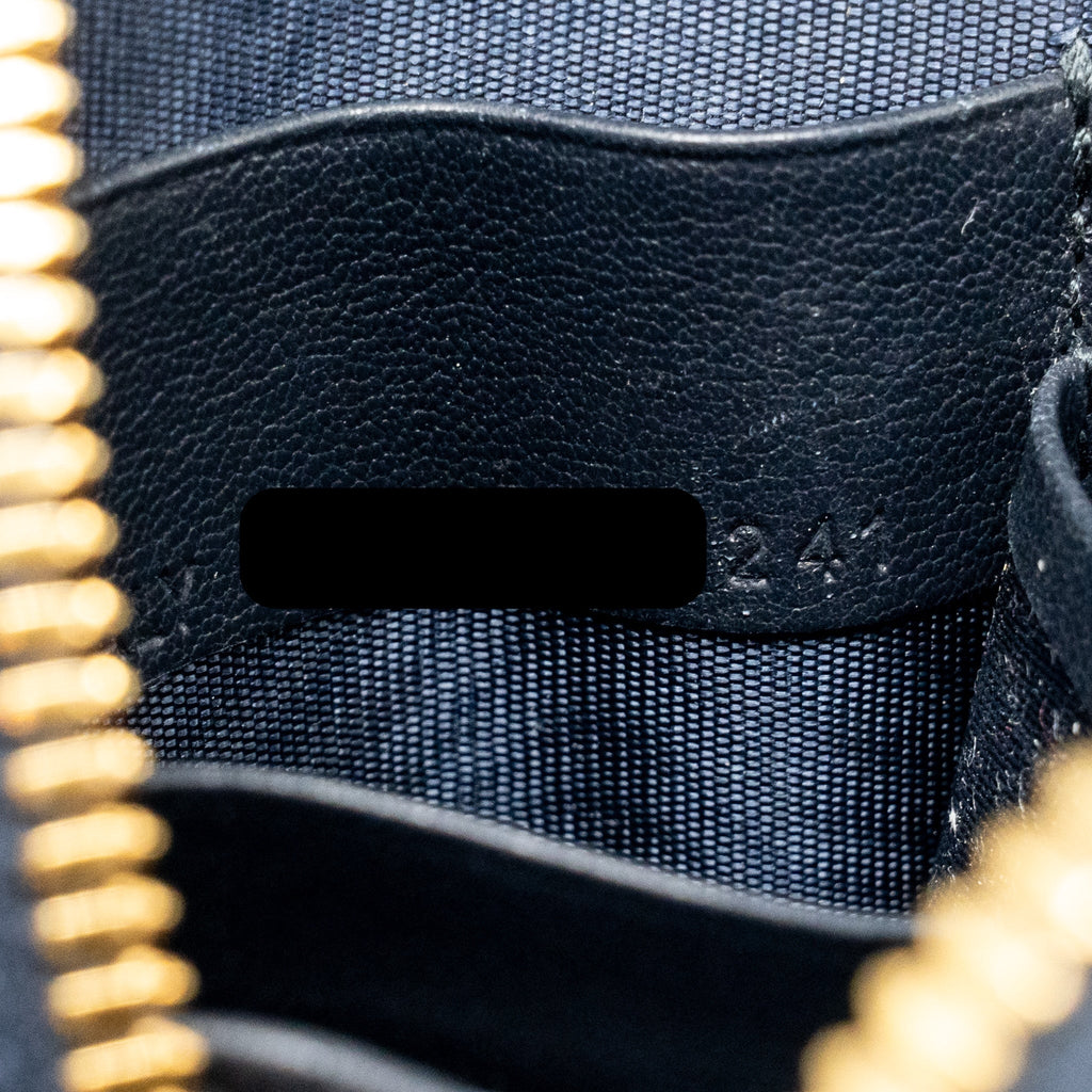 DIOR 30 MONTAIGNE PHONE POUCH OBLIQUE JACQUARD CANVAS NAVY GHW