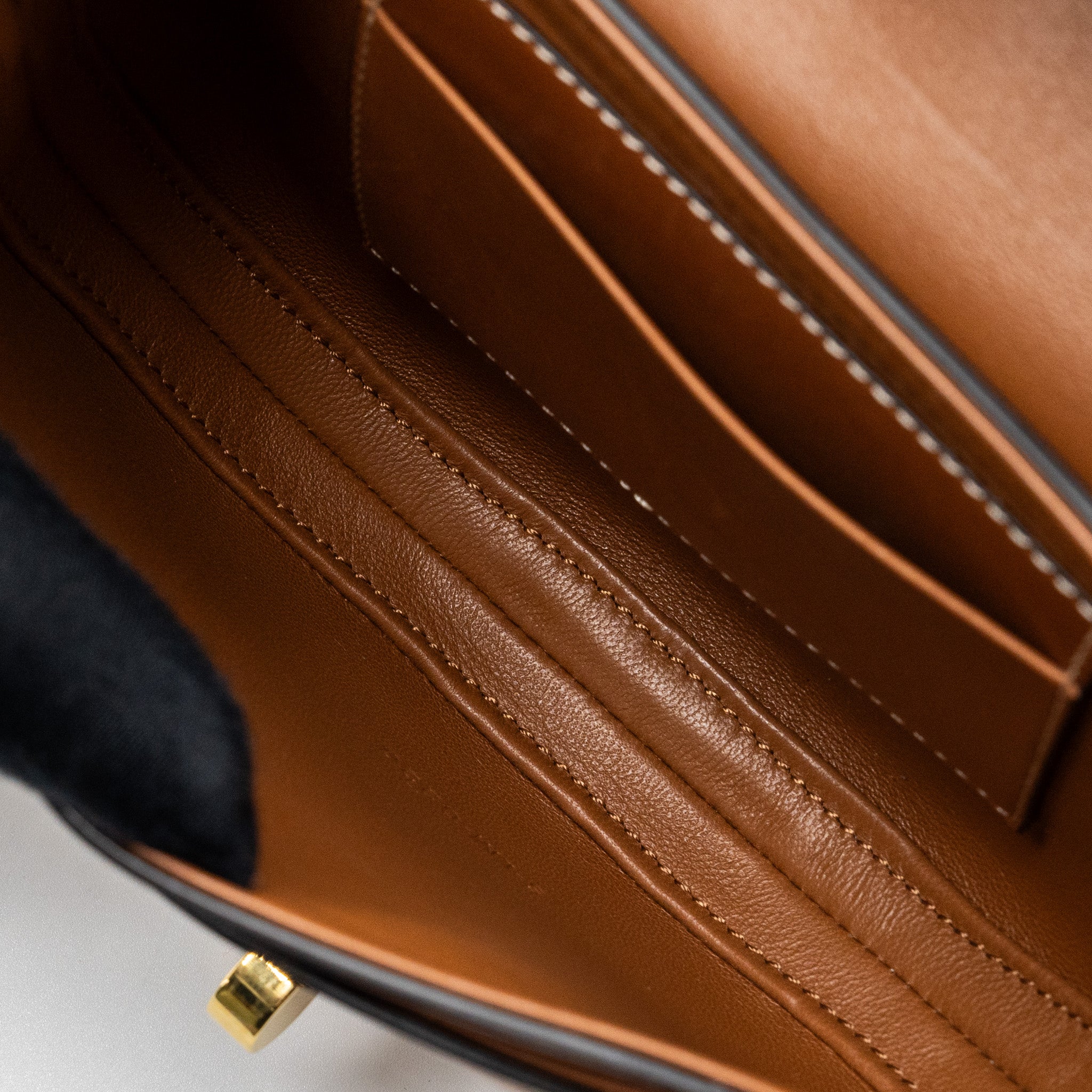 CELINE BESACE BAG CALFSKIN BROWN GHW