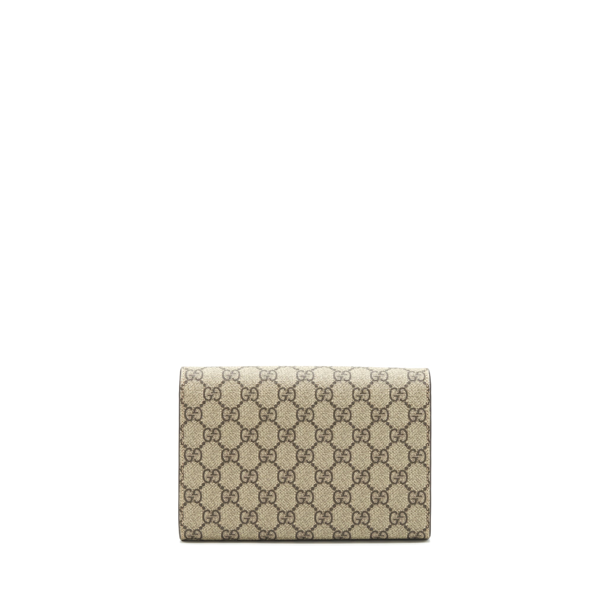 GUCCI DIONYSUS CHAIN WALLET BEIGE GG SUPREME CANVAS AND LEATHER SHW