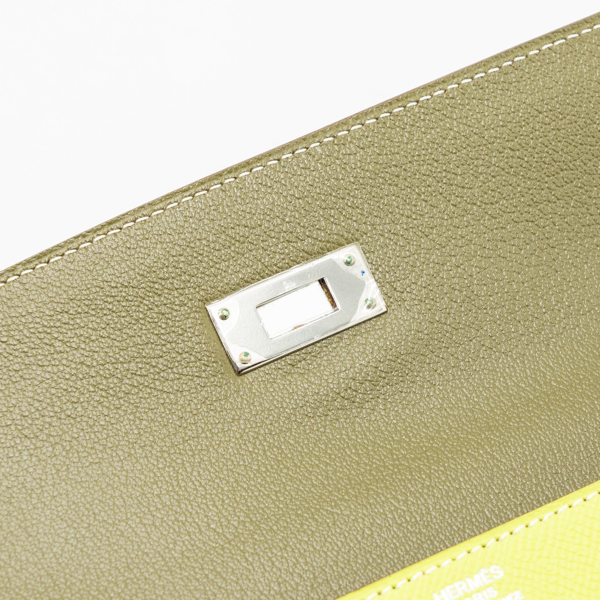 HERMES KELLY 32 EPSOM KIWI/OLIVE GREEN SHW