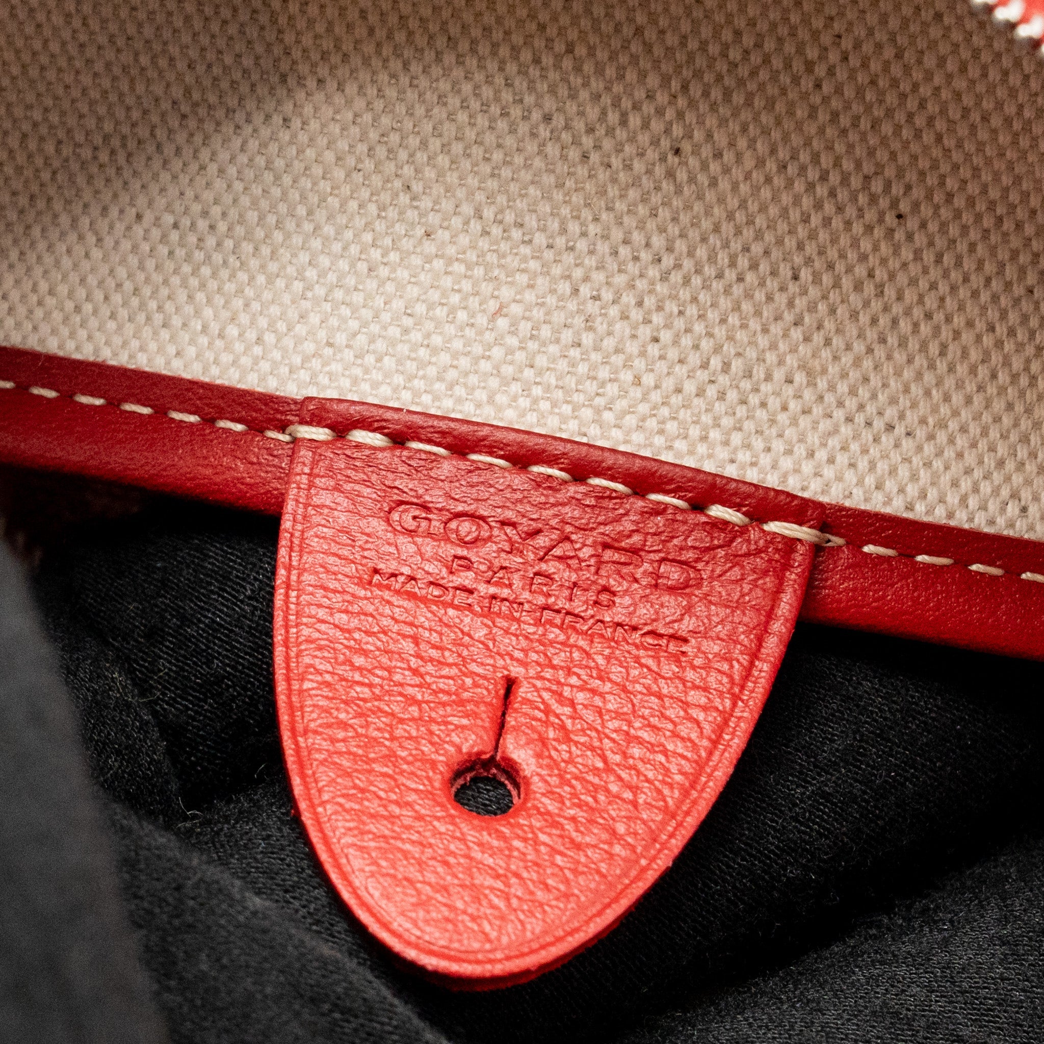GOYARD ARTOIS PM TOTE BAG GOYARDINE CANVAS/LEATHER ROUGE SHW