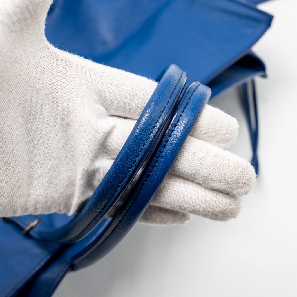 BALENCIAGA PAPIER A4 TOTE BAG LEATHER BLUE SHW