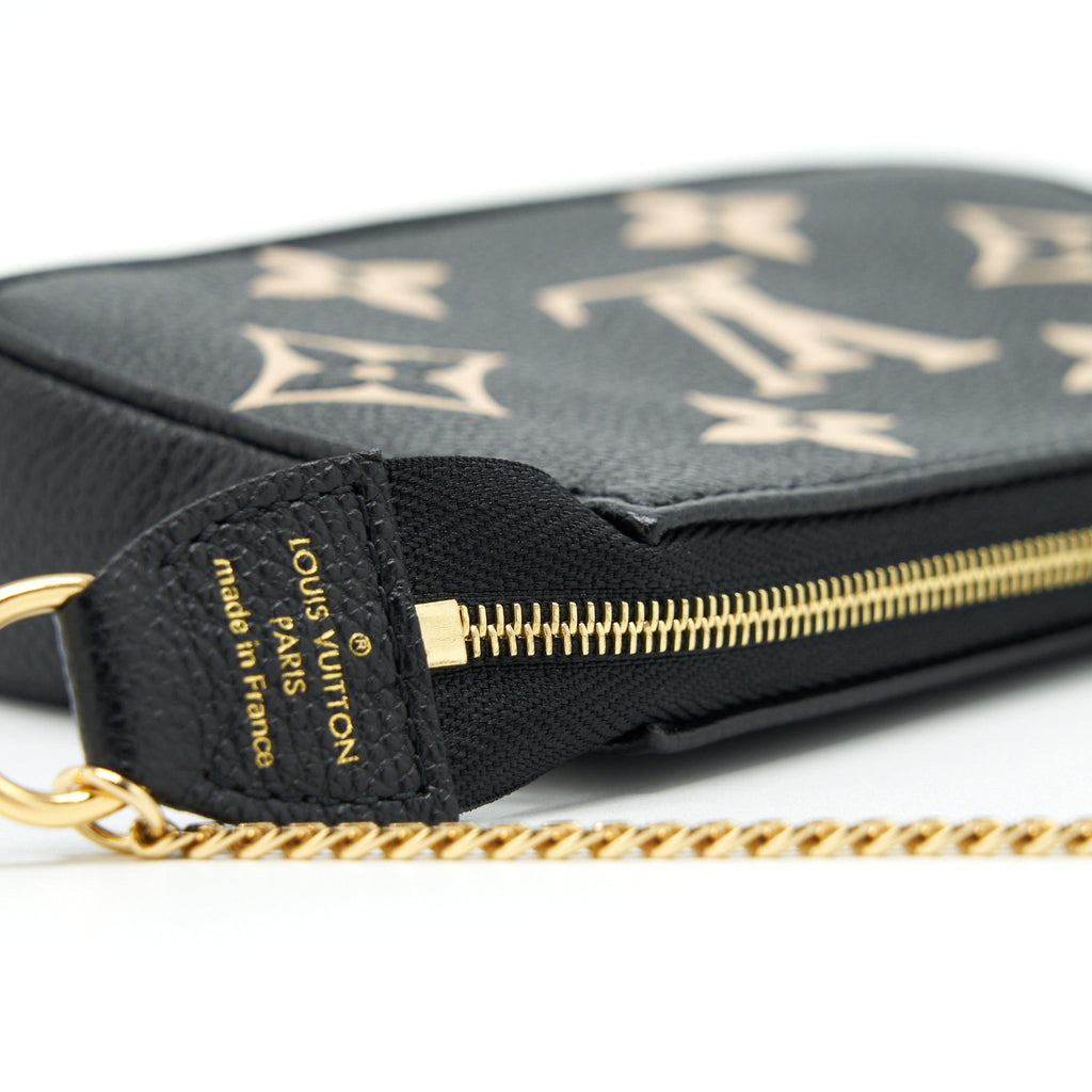 LOUIS VUITTON MINI POCHETTE ACCESSORIES BICOLOUR MONOGRAM ‘EM-REINTEGRATION BLACK SHW