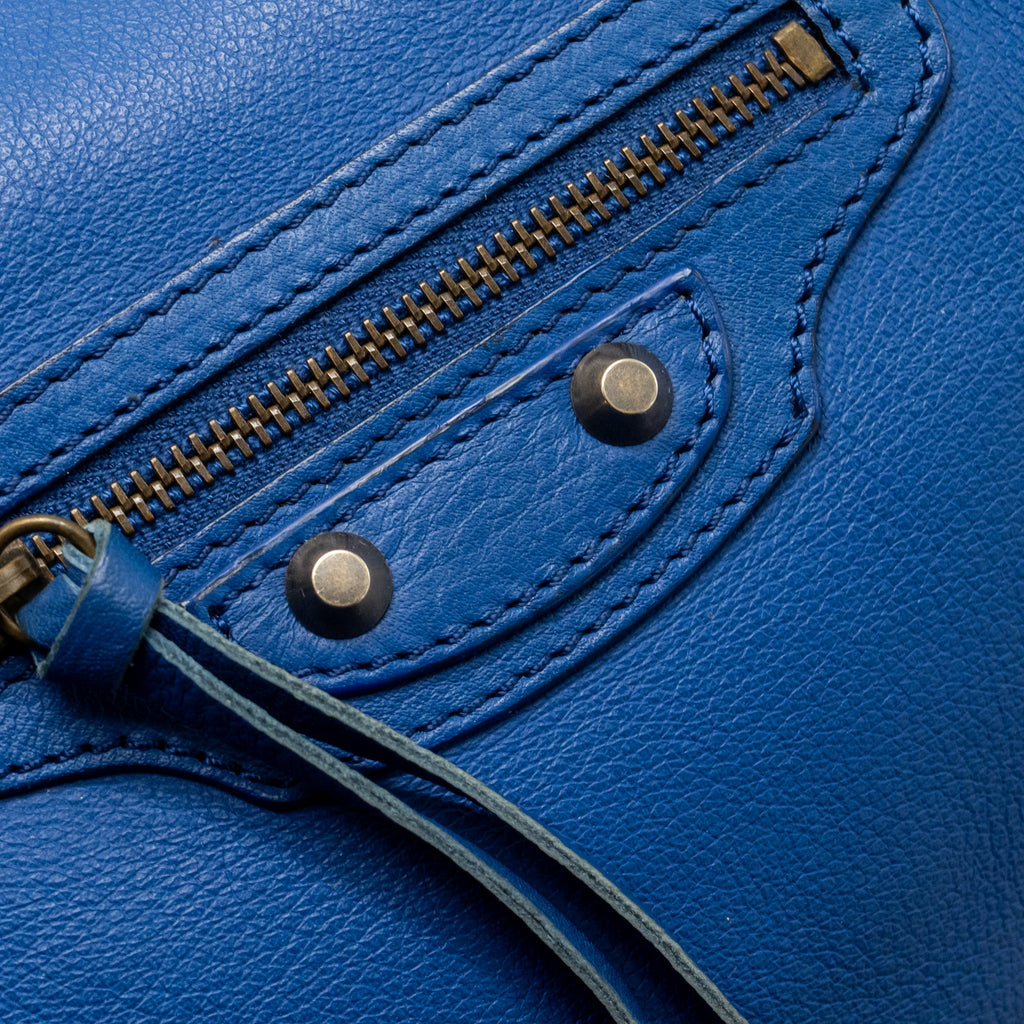 BALENCIAGA PAPIER A4 TOTE BAG LEATHER BLUE SHW