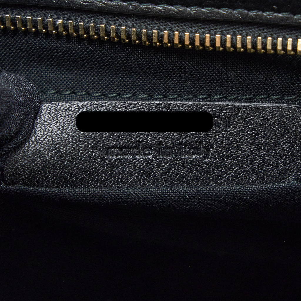 SAINT LAURENT CABAS CHYC TOTE BAG ANIMAL PRINT HORSEHAIR/CALFSKIN BLACK GHW
