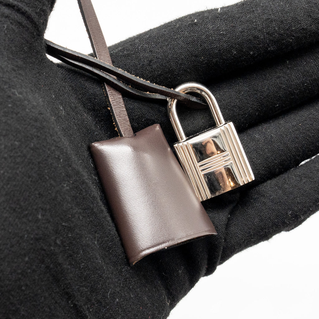 HERMES HERBAG ZIP 39 CANVAS/HUNTER LEATHER ETOUPE/EBENE SHW