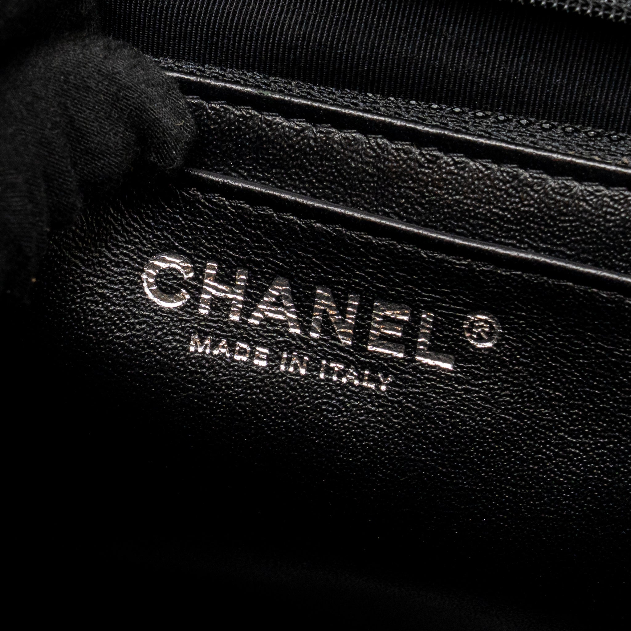 CHANEL JUMBO CLASSIC SINGLE FLAP BAG CAVIAR BLACK SHW