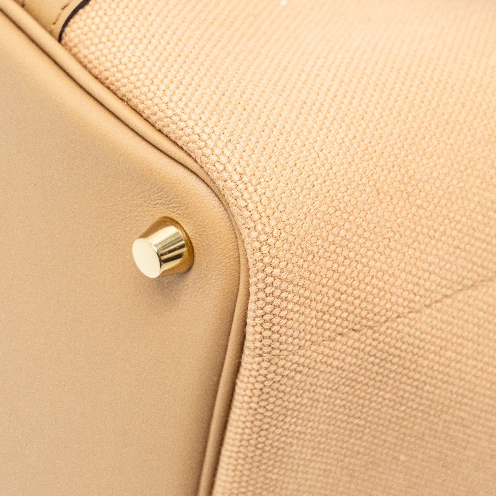 HERMES CARGO PICOTIN 18 LOCK BAG CANVAS/SWIFT CHAI GHW