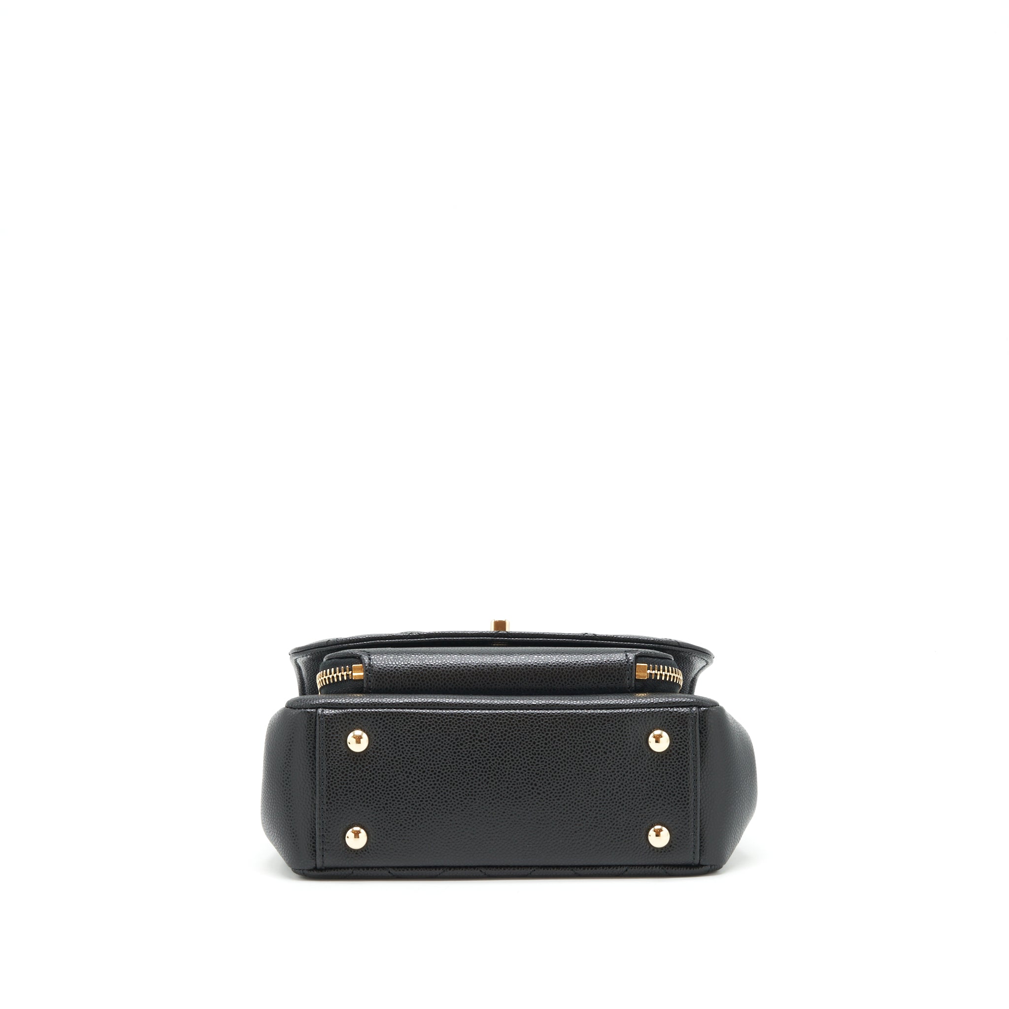 CHANEL SMALL BUSINESS AFFINITY CAVIAR BLACK LGHW (MICROCHIP)