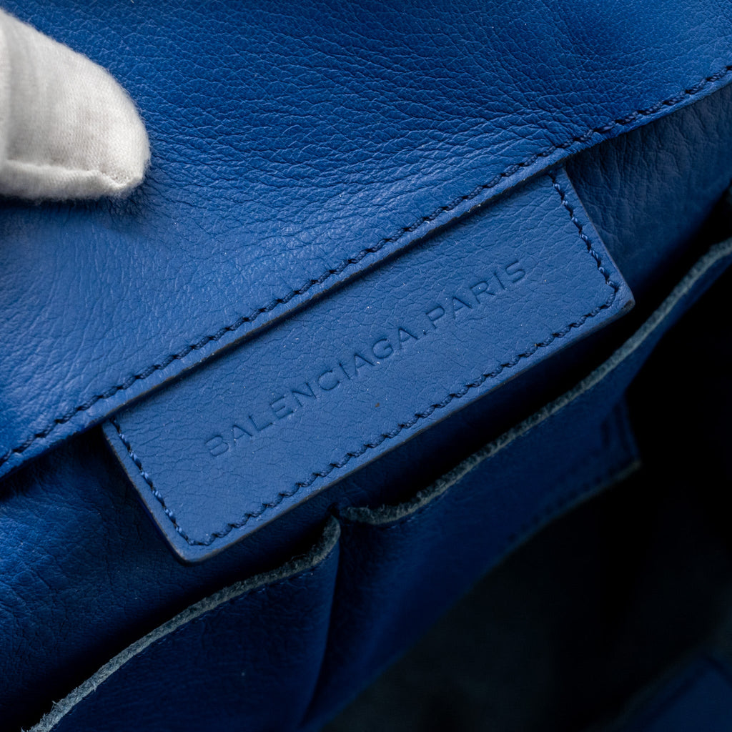 BALENCIAGA PAPIER A4 TOTE BAG LEATHER BLUE SHW