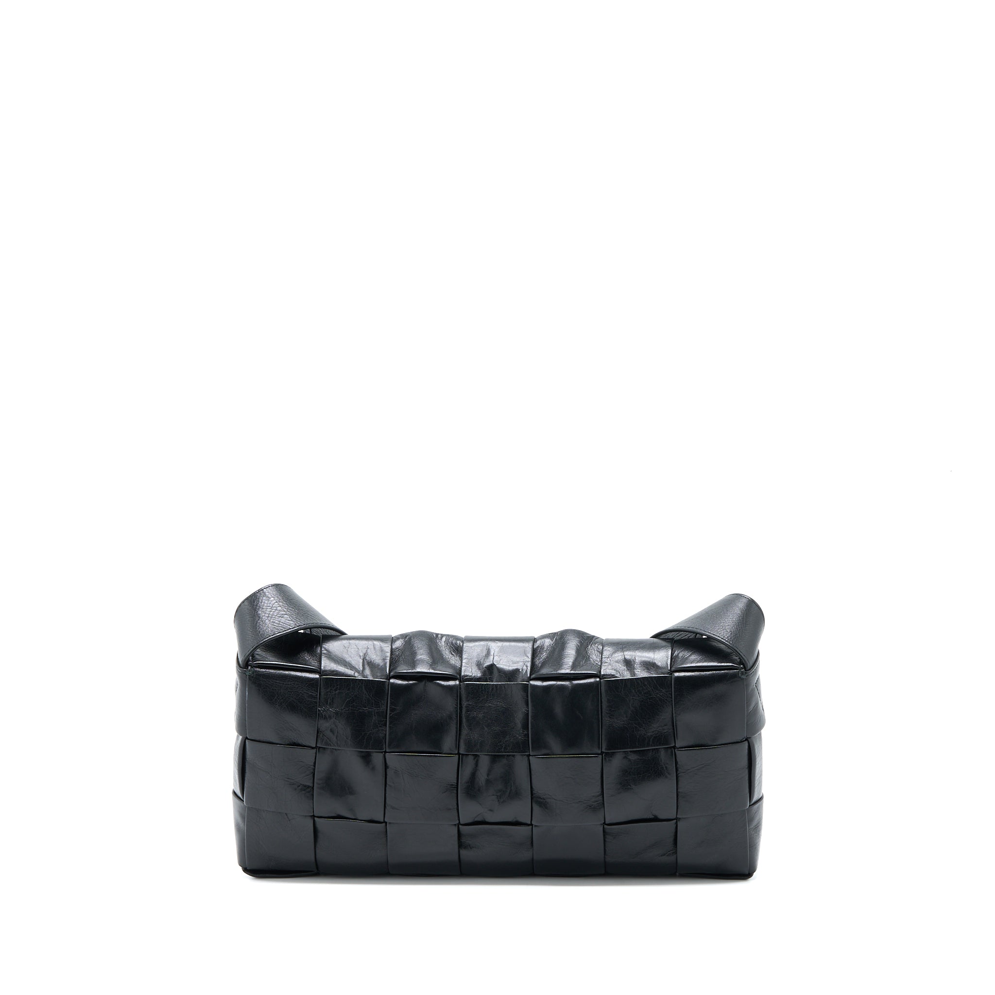 BOTTEGA VENETA CASSETTE BAG AGED CALFSKIN BLACK SHW