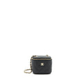CHANEL 22C MINI VANITY WITH CHAIN CAVIAR BLACK LGHW