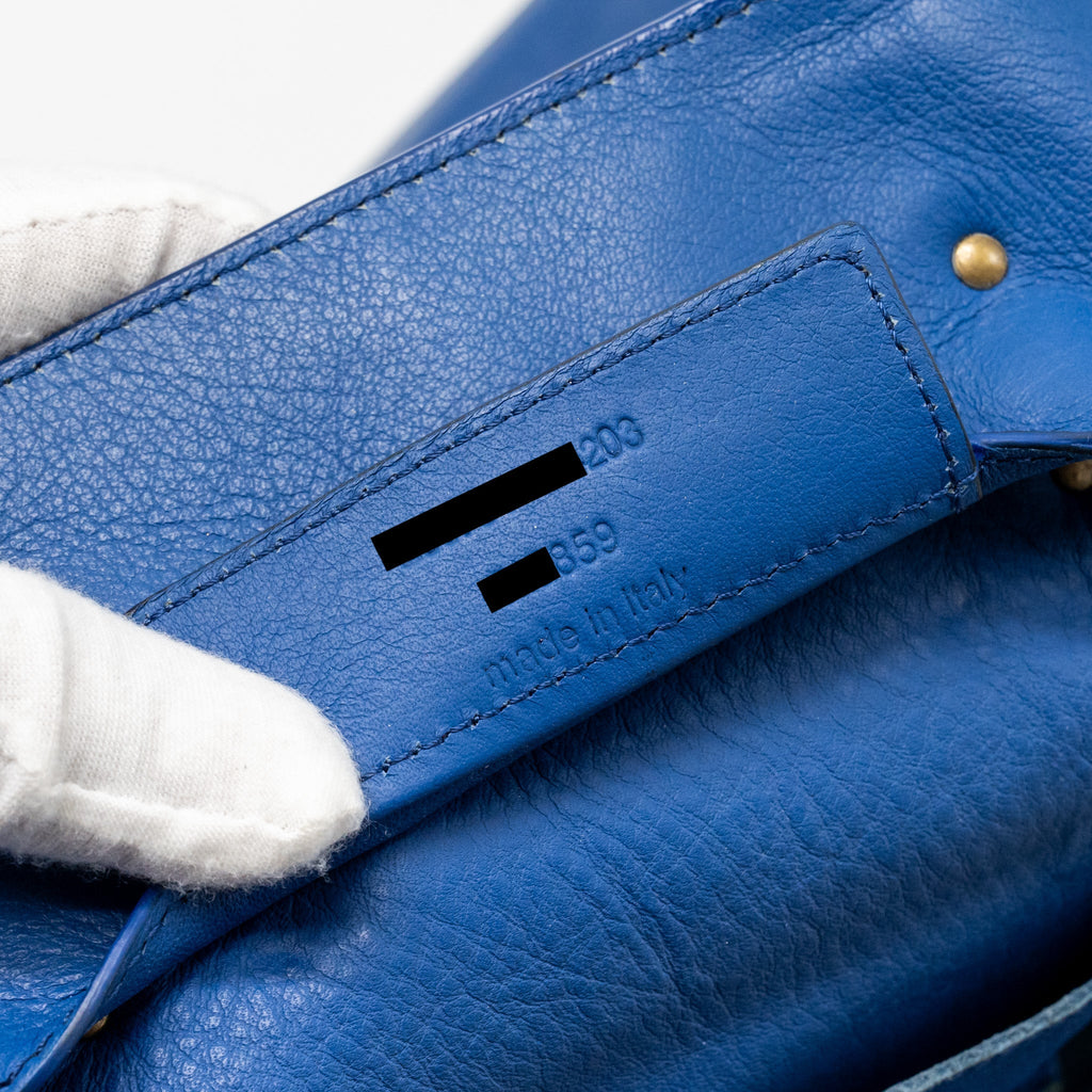 BALENCIAGA PAPIER A4 TOTE BAG LEATHER BLUE SHW