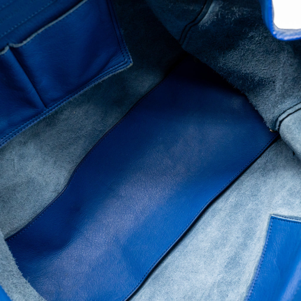 BALENCIAGA PAPIER A4 TOTE BAG LEATHER BLUE SHW