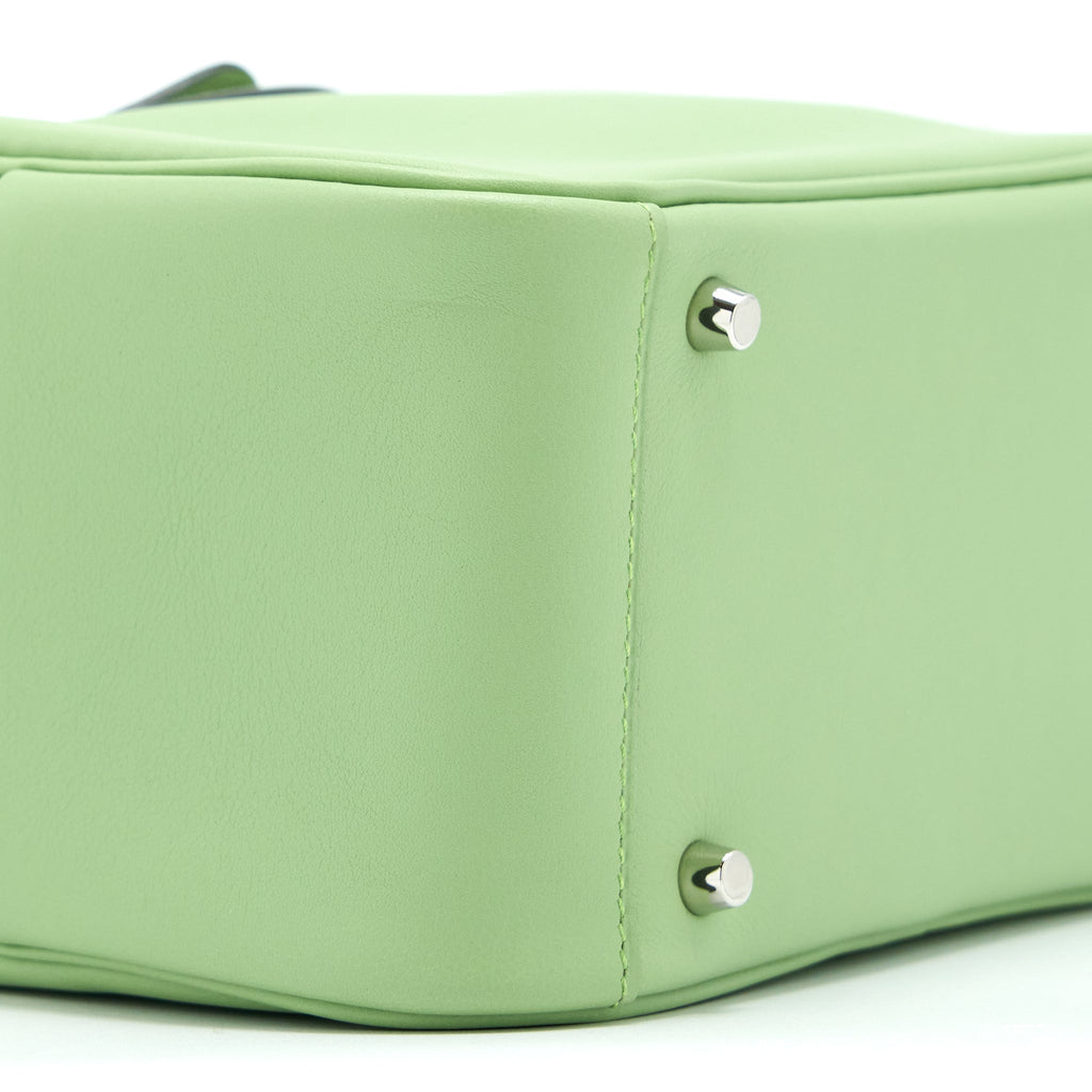 HERMES MINI LINDY SWIFT VERT CRIQUET SHW