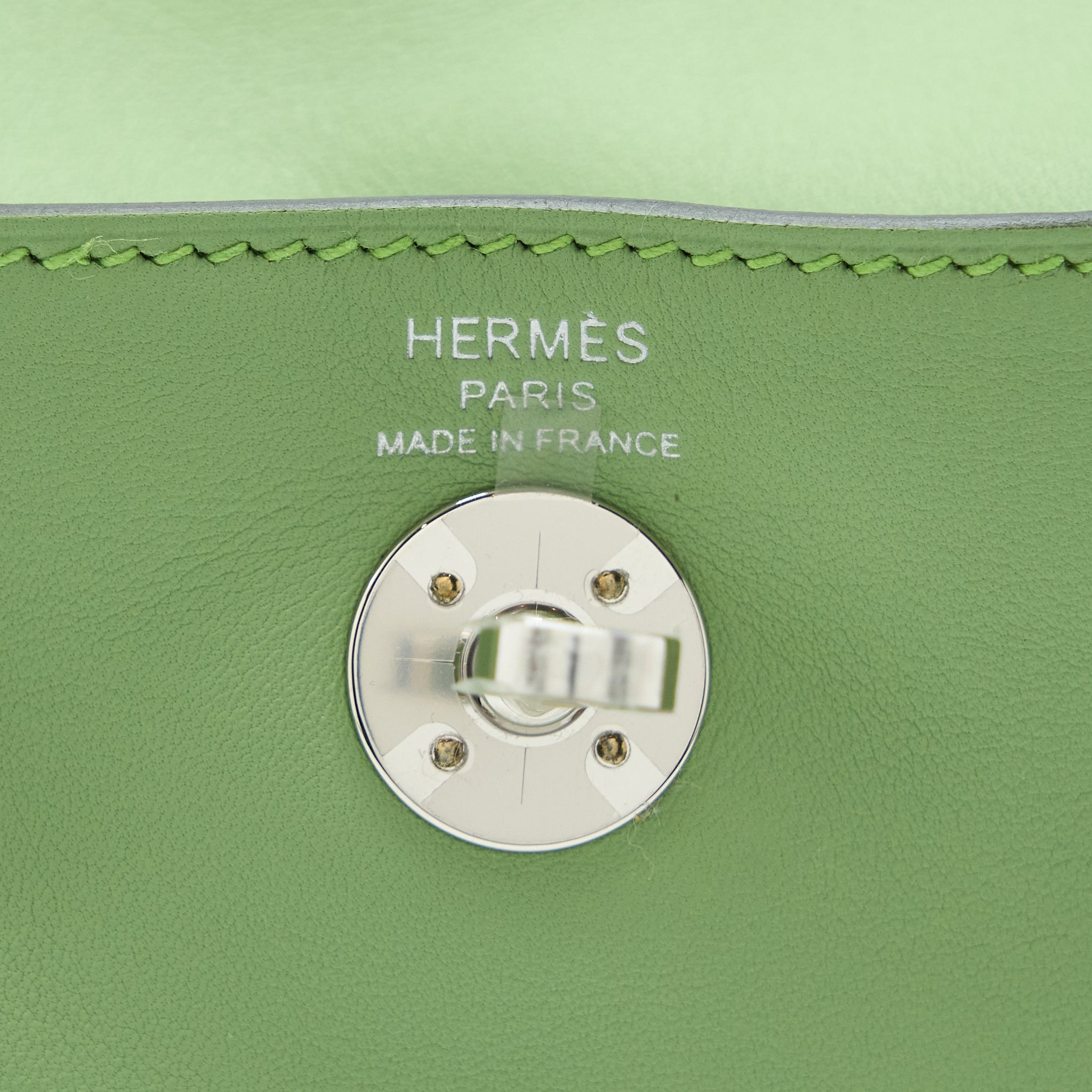 HERMES MINI LINDY SWIFT VERT CRIQUET SHW