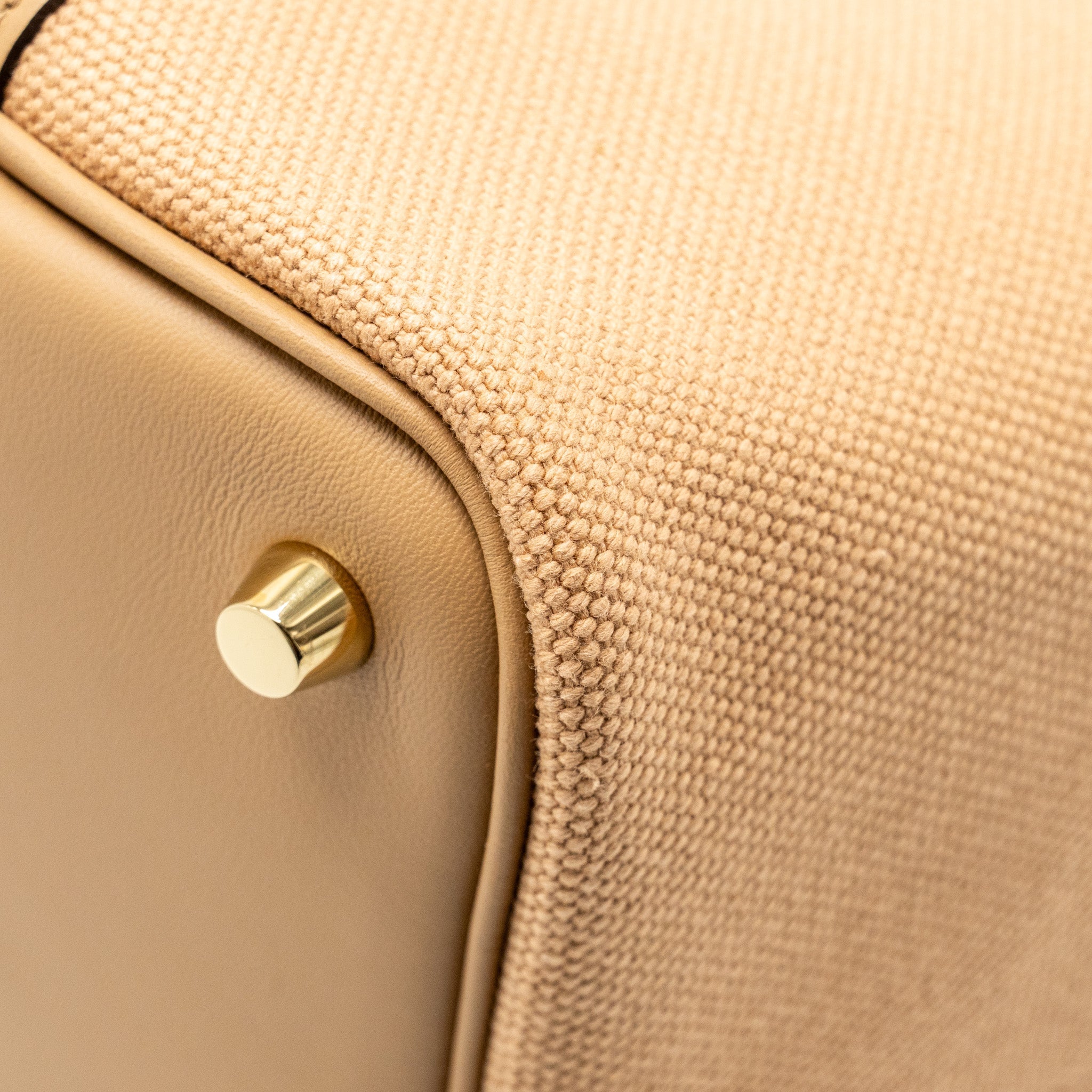 HERMES CARGO PICOTIN 18 LOCK BAG CANVAS/SWIFT CHAI GHW