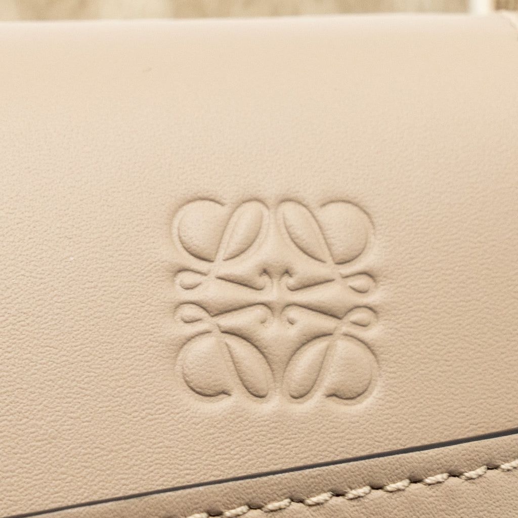 LOEWE MINI GATE DUAL BAG SOFT CALFSKIN SAND GHW