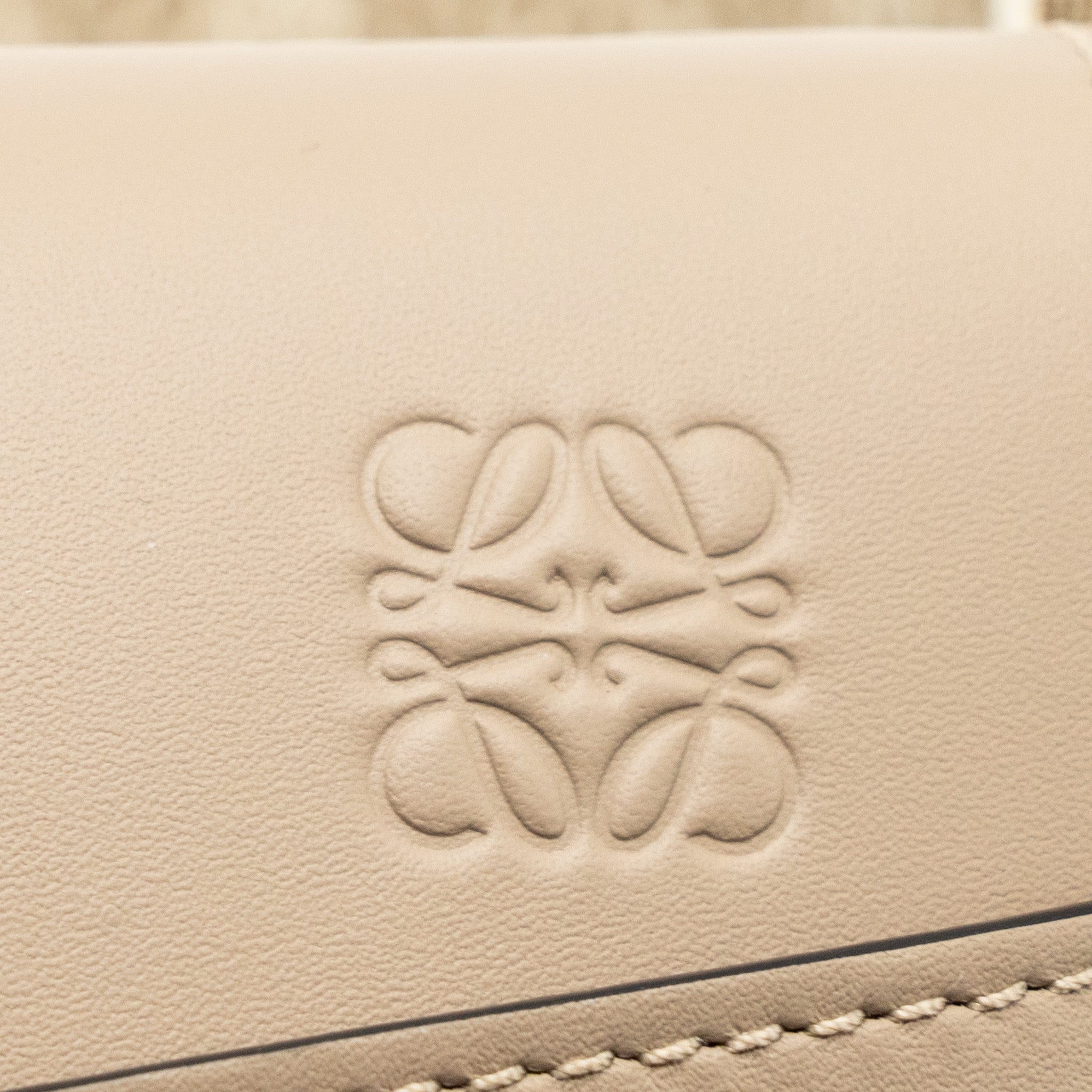 LOEWE MINI GATE DUAL BAG SOFT CALFSKIN SAND GHW