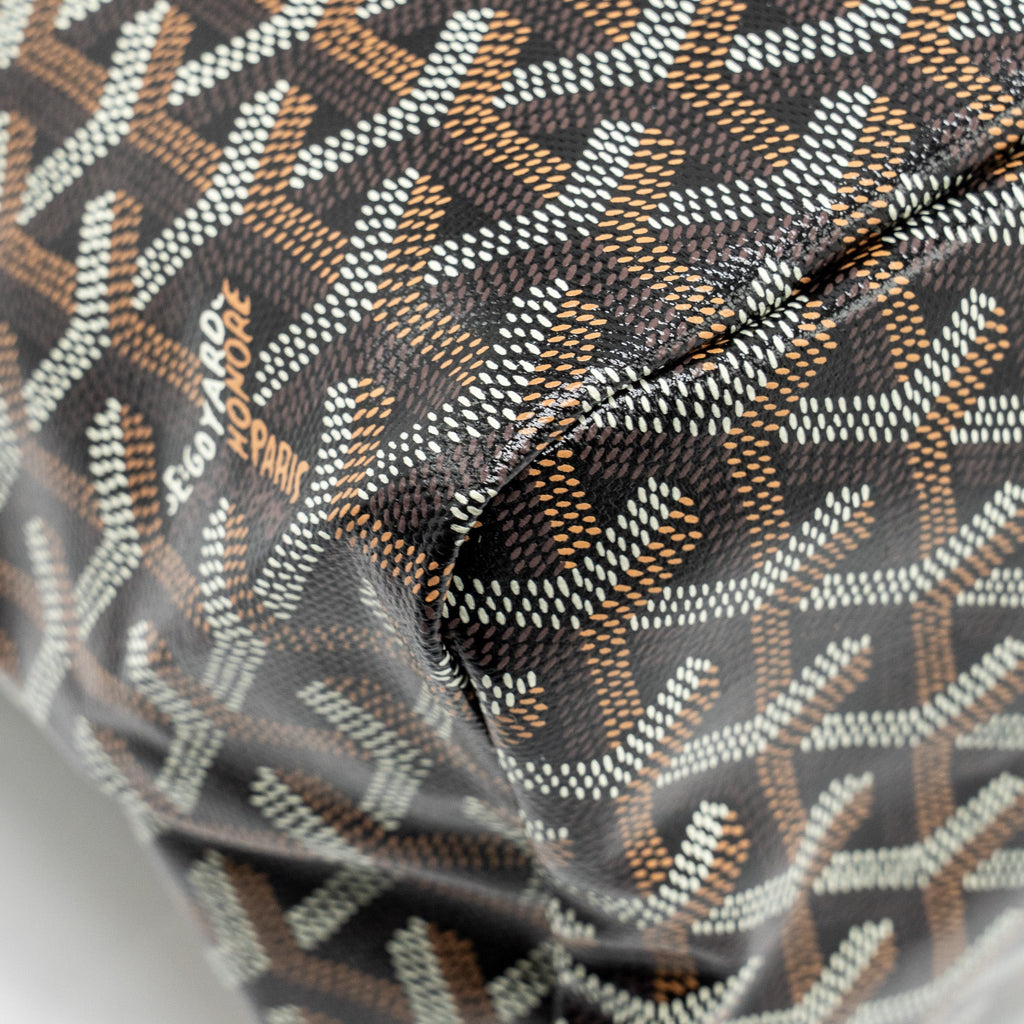 GOYARD BOHEME HOBO BAG GOYARDLINE CANVAS / CALFSKIN BLACK SHW