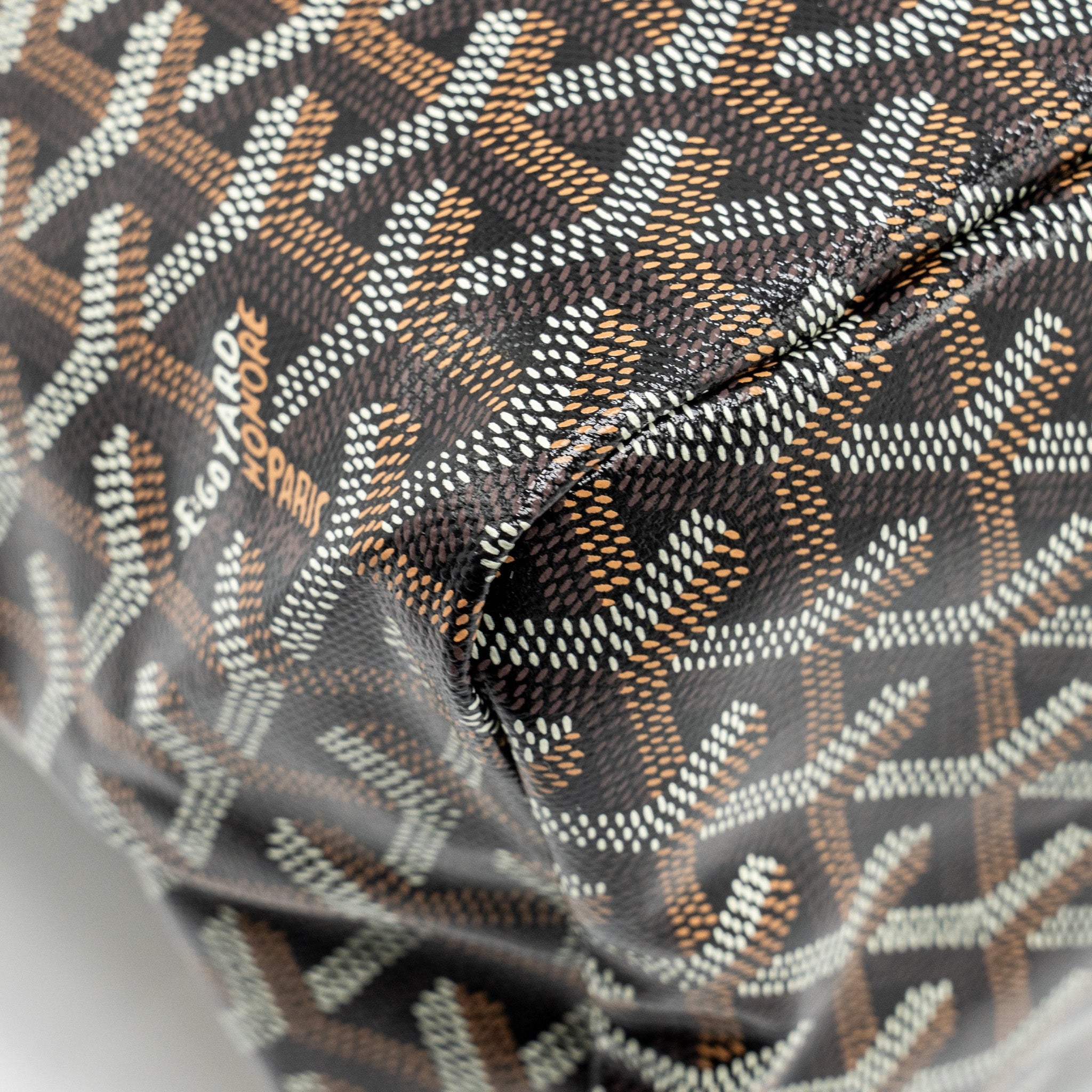GOYARD BOHEME HOBO BAG GOYARDLINE CANVAS / CALFSKIN BLACK SHW
