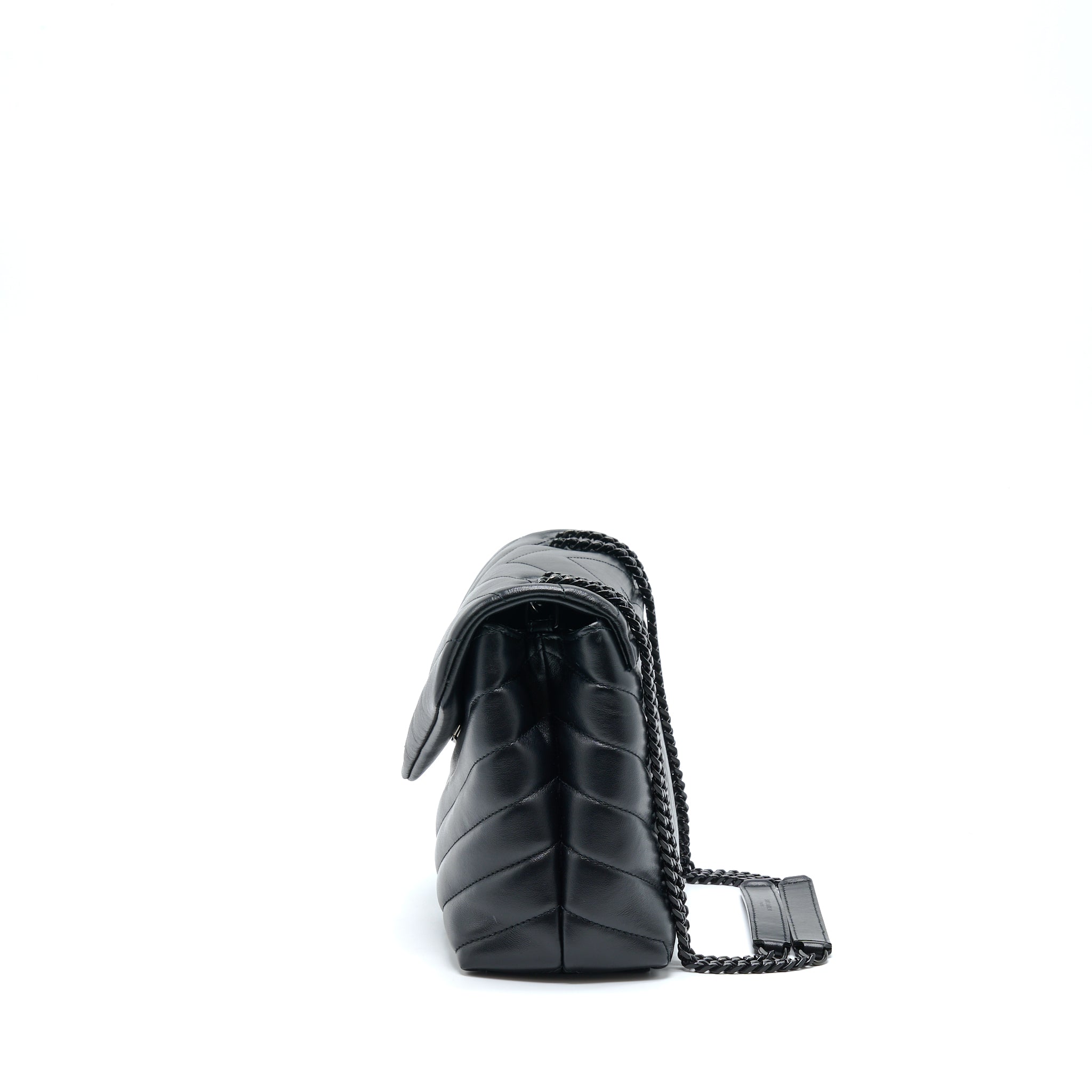 SAINT LAURENT/ YSL LOULOU BAG BLACK WITH BLACK HARDWARE