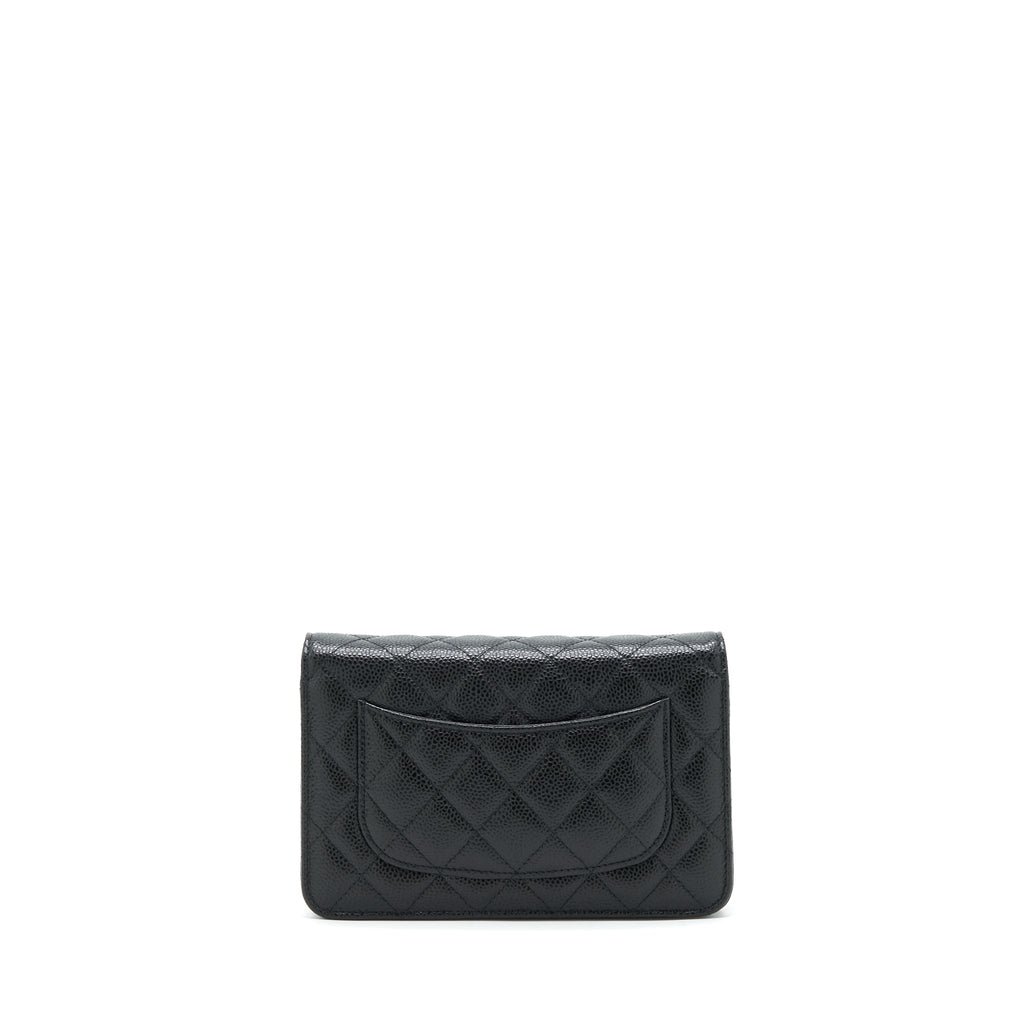 CHANEL CLASSIC WALLET ON CHAIN CAVIAR BLACK GHW