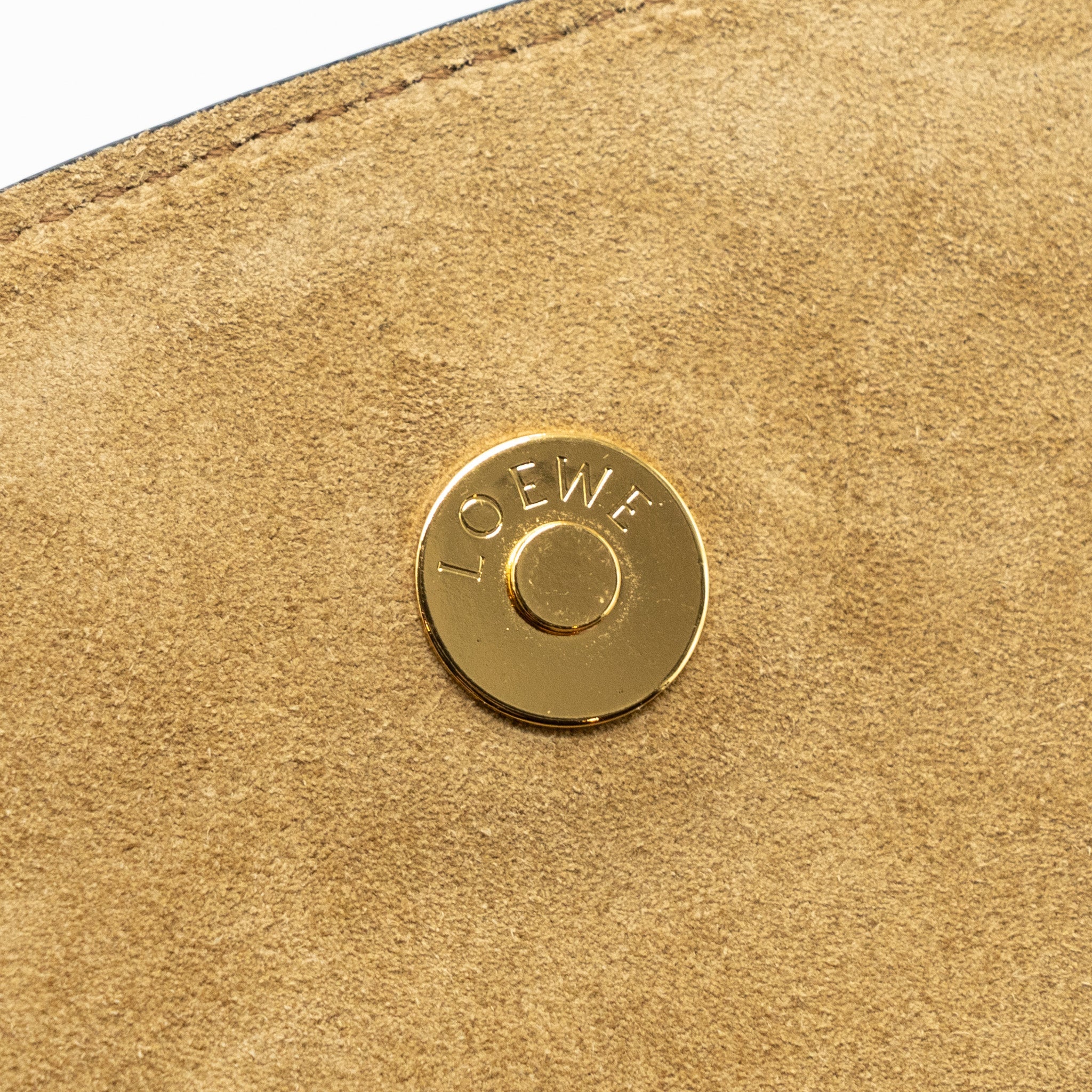 LOEWE MINI GATE DUAL BAG SOFT CALFSKIN SAND GHW